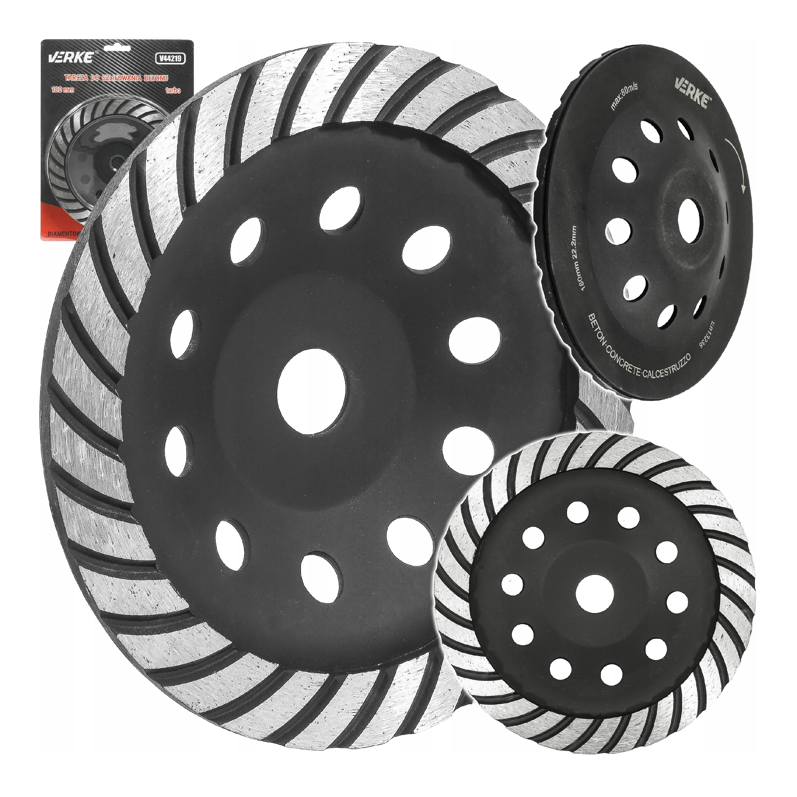 TARCZA SZLIFIERSKA DO SZLIFOWANIA BETONU DIAMENTOWA GARNKOWA 180MM TURBO | V44219 | 5902963495914