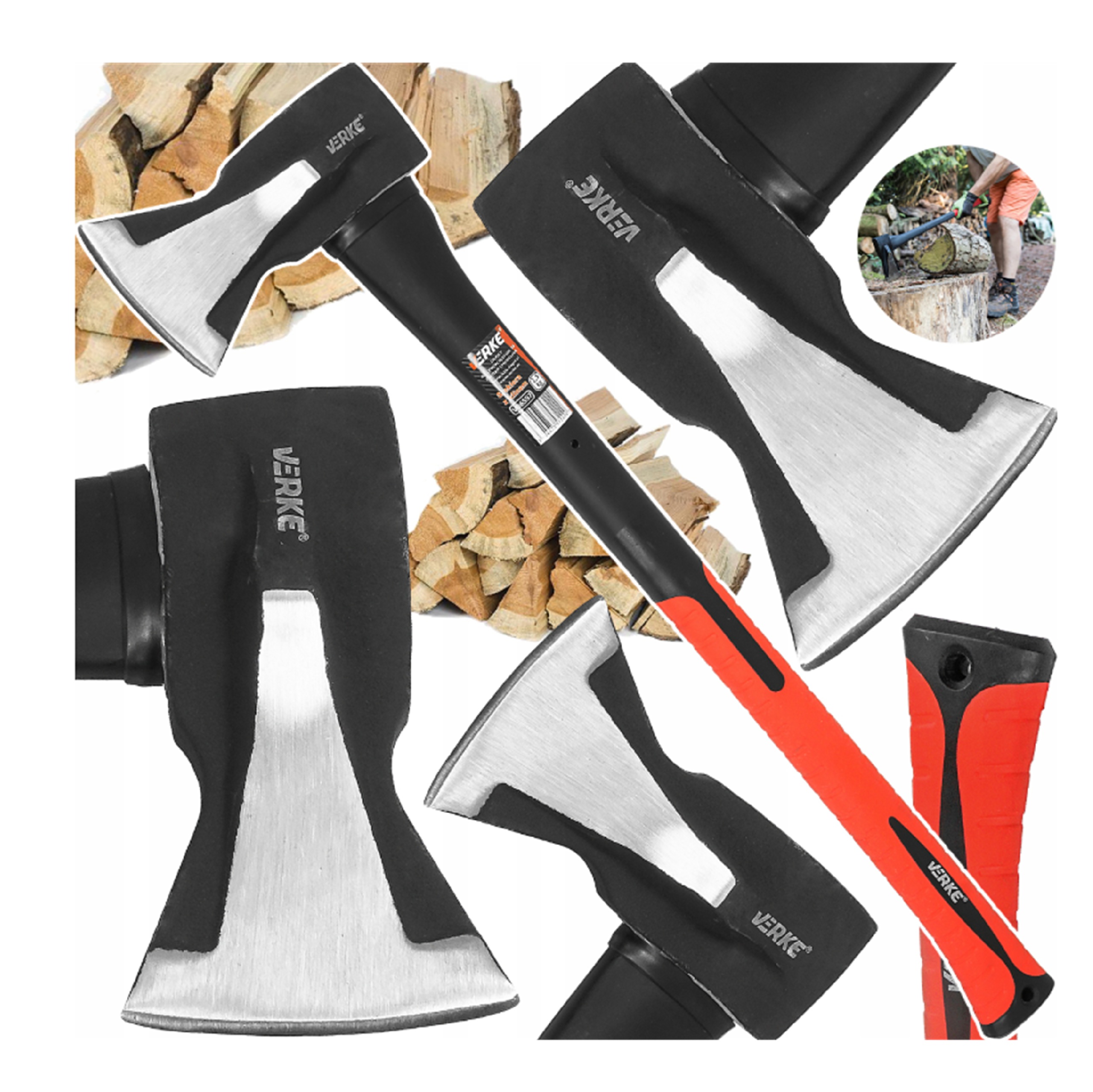 SIEKIERA ROZŁUPUJĄCA DO ŁUPANIA Z KLINEM SIEKIERKA 1,5KG TOPOREK FIBERGLASS | V86597 | 5904673572220