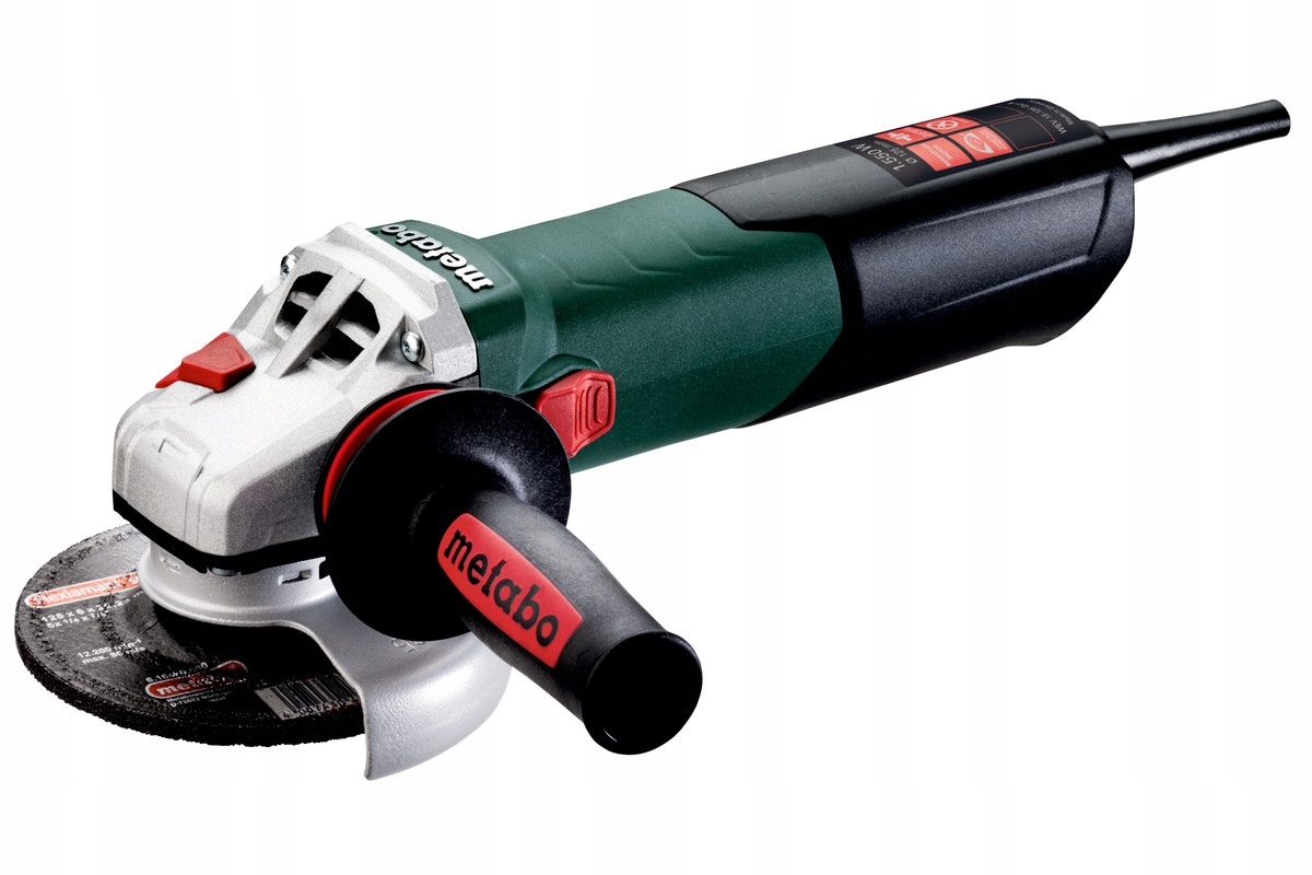 SZLIFIERKA KĄTOWA METABO WEV 15-125 QUICK 125mm 1550W REGULACJA OBROTÓW | 600468000 | 4007430243751