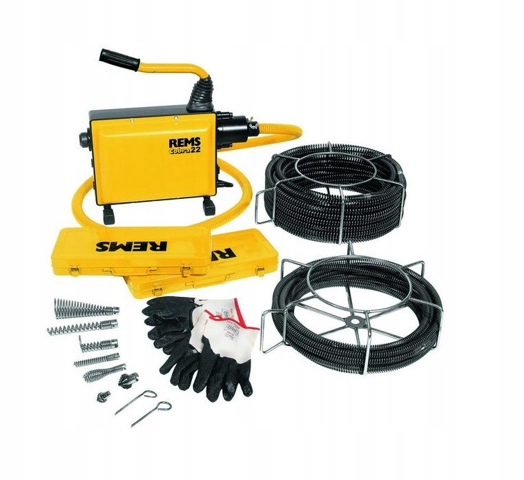 REMS COBRA 22 SET 16 + 22mm ELEKTRYCZNA MASZYNA DO CZYSZCZENIA RUR | 172012 | 4039976029629