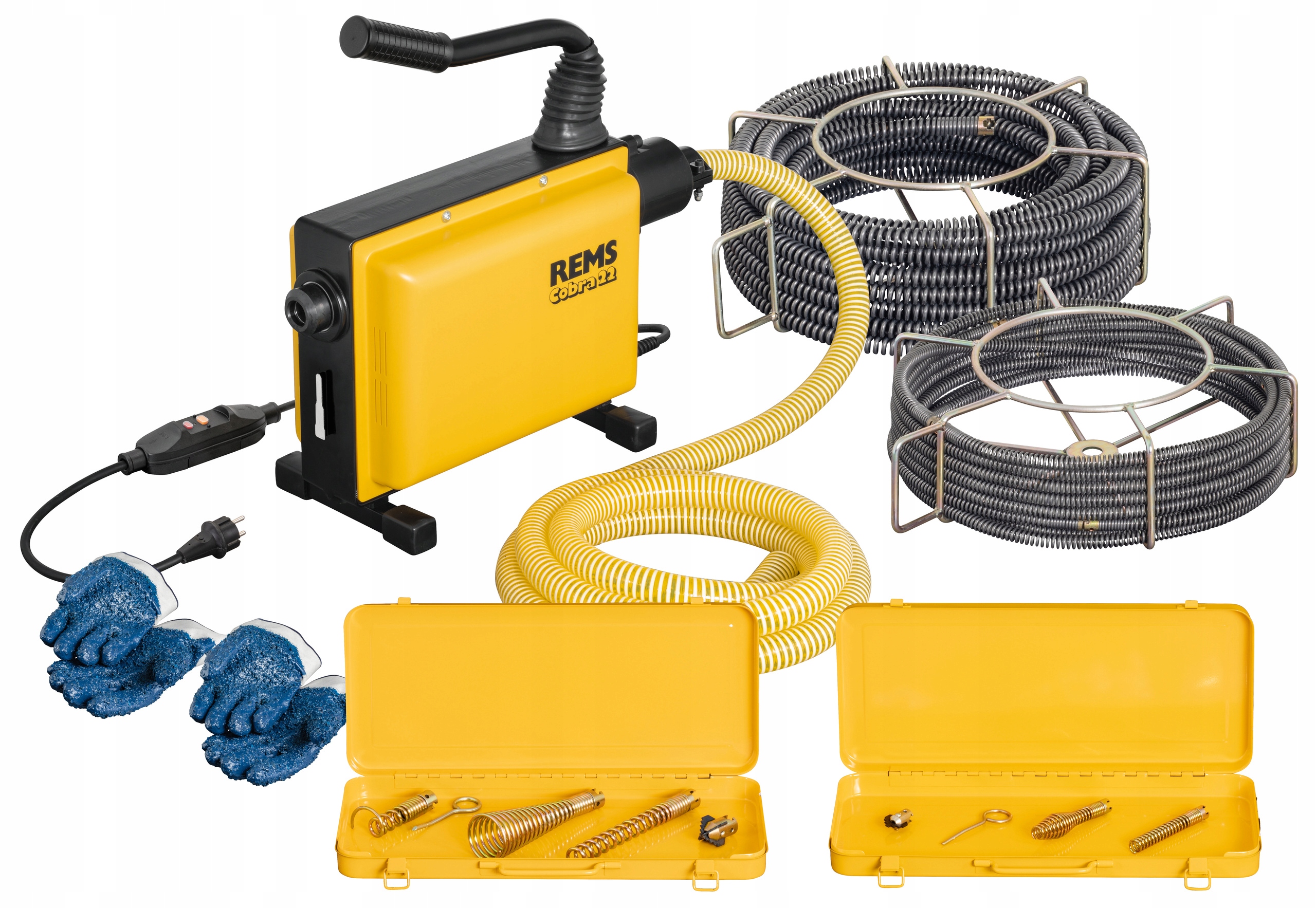 REMS COBRA 22 SET 16 + 22mm ELEKTRYCZNA MASZYNA DO CZYSZCZENIA RUR | 172012 | 4039976029629