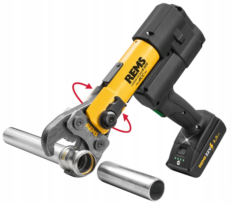 AKUMULATOROWA ZACISKARKA PRASA DO RUR REMS Akku-Press E 22 V ACC | 576016R220 | 4039976335959