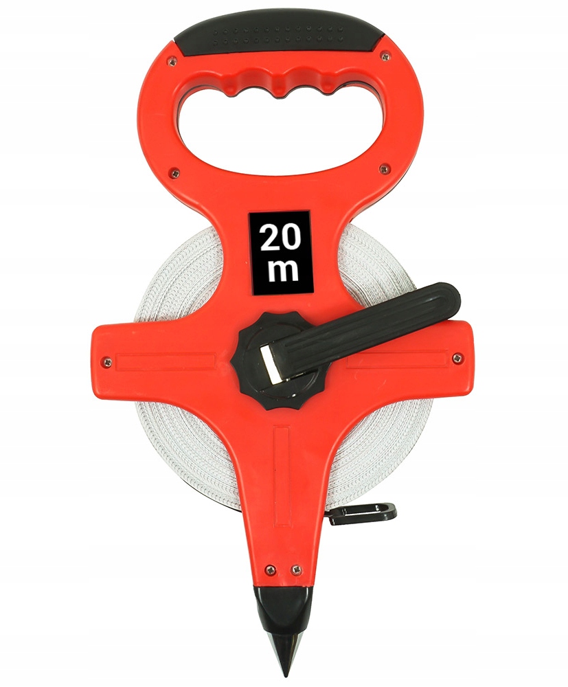 MIARA TAŚMA MIERNICZA METRÓWKA TAŚMOWA ZWIJANA MIARKA Z UCHWYTEM ZIEMIĘ 20M | V06110 | 5908224749512