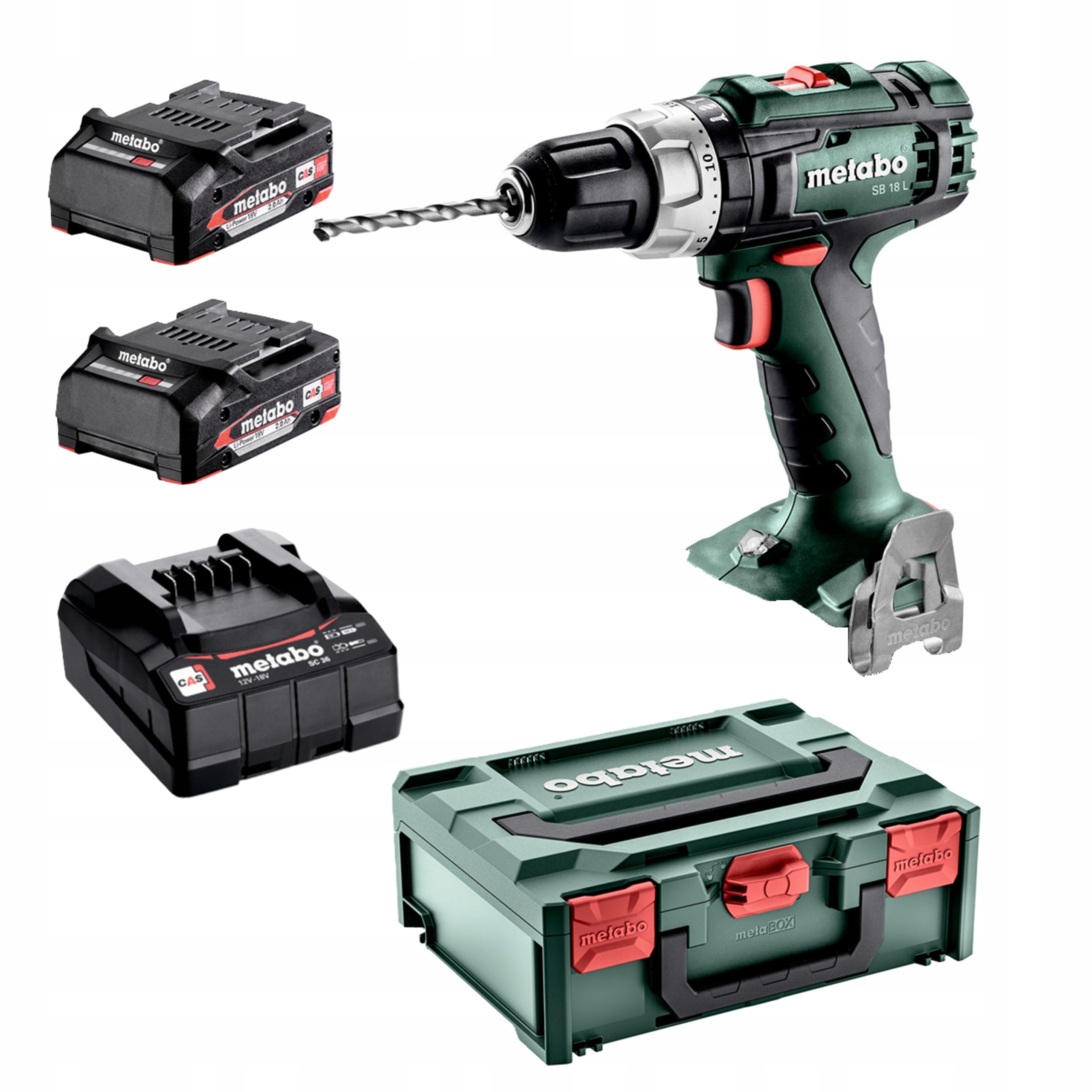 WIERTARKO-WKRĘTARKA UDAROWA METABO SB 18 L 2x2,0Ah 18V | 602317500 | 4007430327437