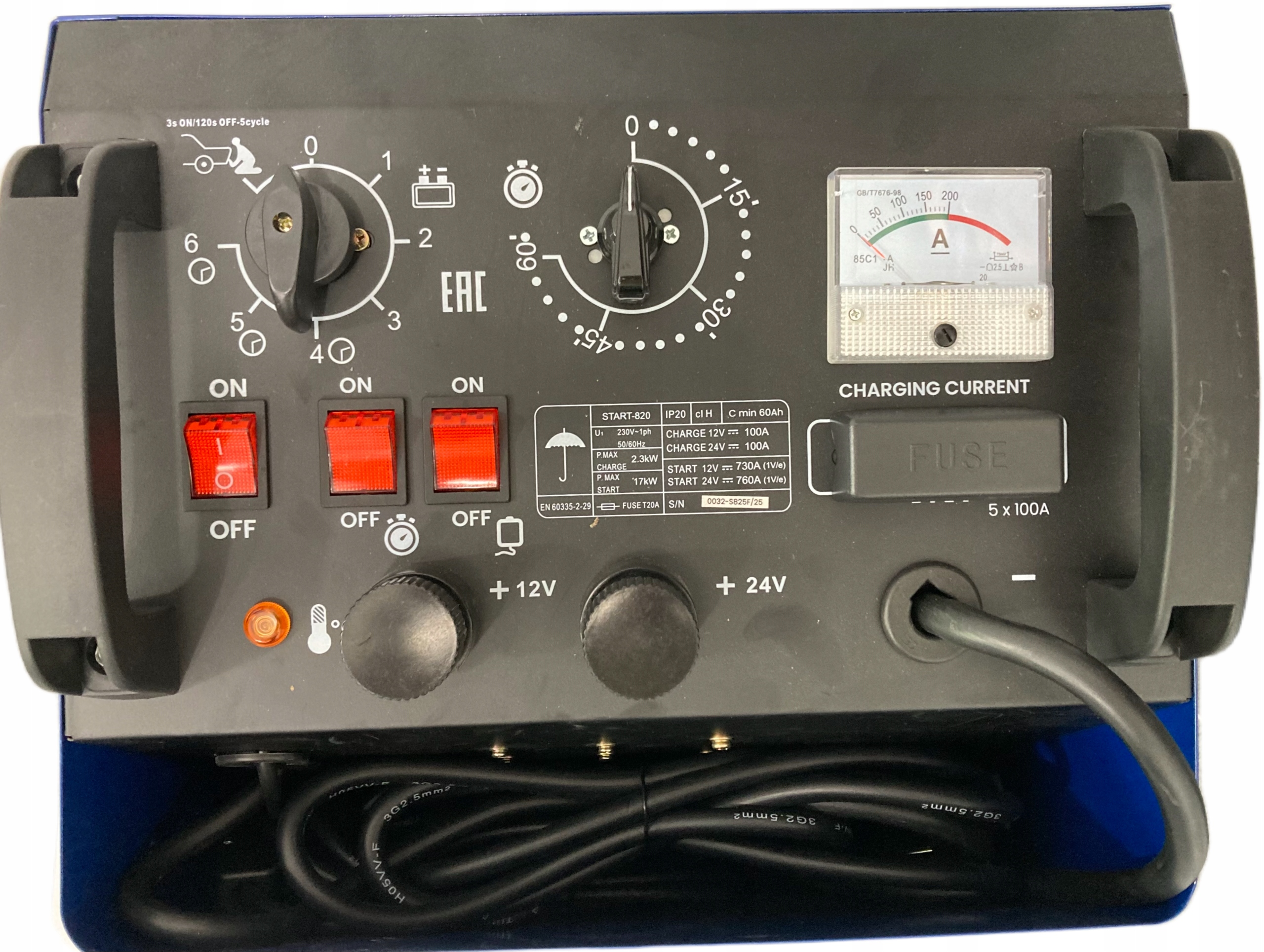 PROSTOWNIK Z ROZRUCHEM ADLER START-825 12/24V 760A 1400Ah DO BUSA CIĄGNIKA | 590.825 | 5907683155926