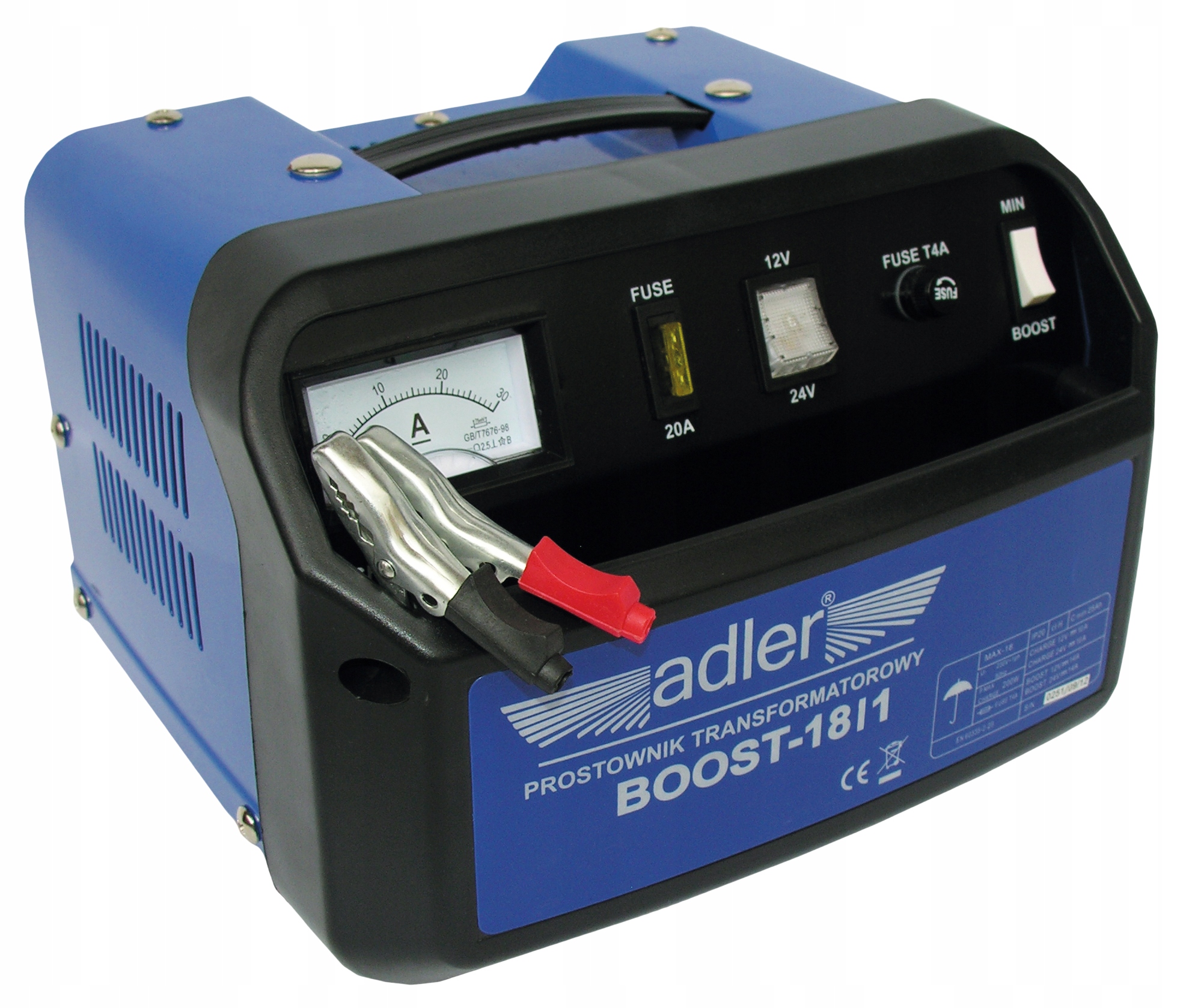 PROSTOWNIK TRANSFORMATOROWY ADLER BOOST-18/1 12/24 V 8A DO 120AH | 570.018/1 | 5902557213207