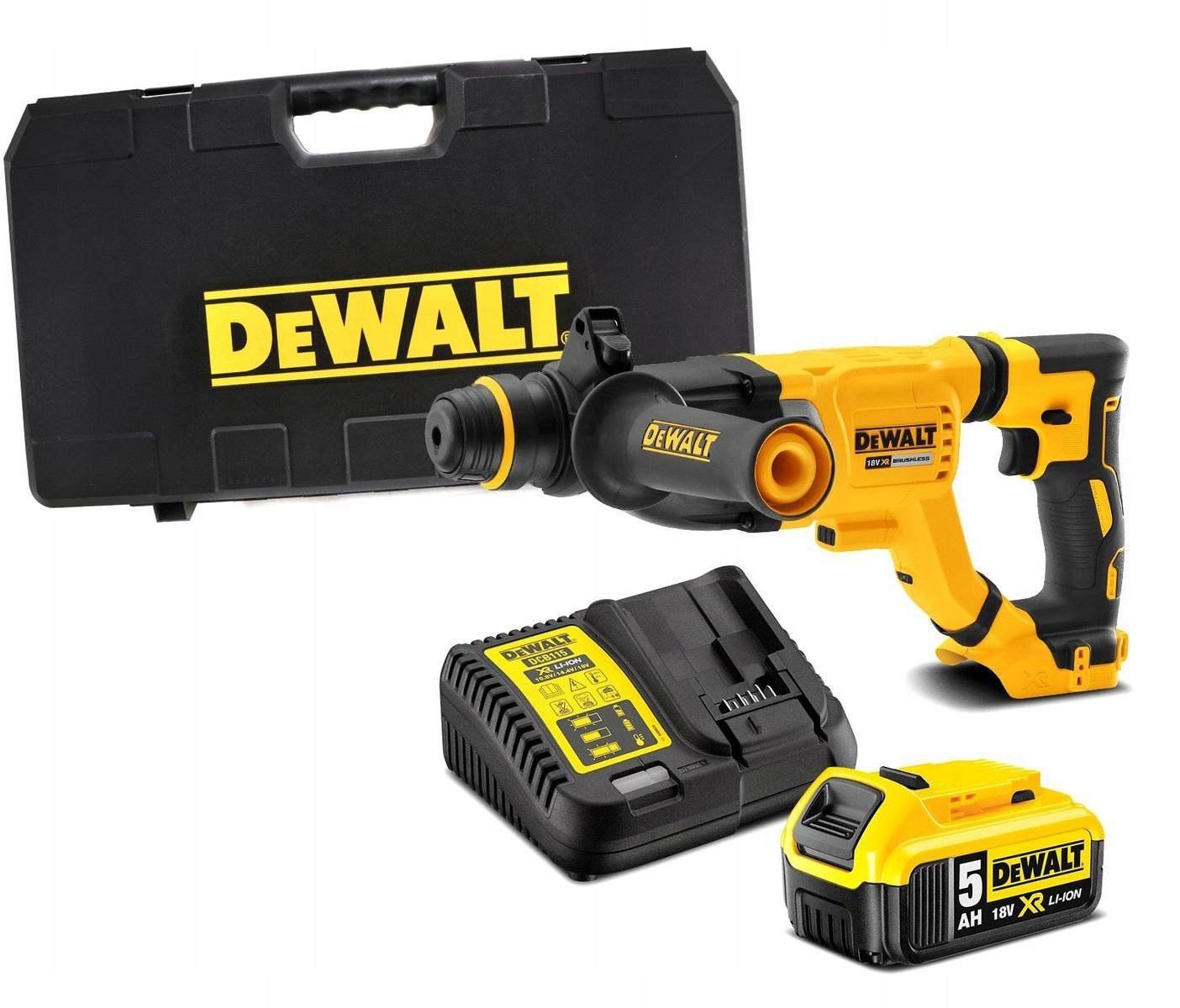 MŁOTOWIERTARKA AKUMULATOROWA DEWALT DCH263P1 SDS-PLUS 18V 3,0J 1x5,0Ah | DCH263P1-QW | 5035048709078