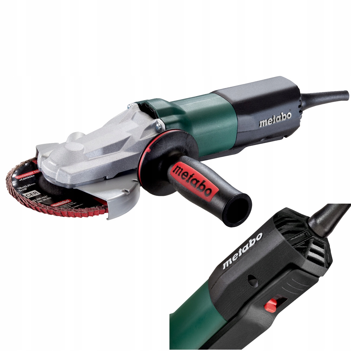 SZLIFIERKA KĄTOWA PACHWINOWA METABO WEPF 9-125 Quick Z PŁASKĄ GŁOWICĄ 910W | 613069000 | 4007430240743