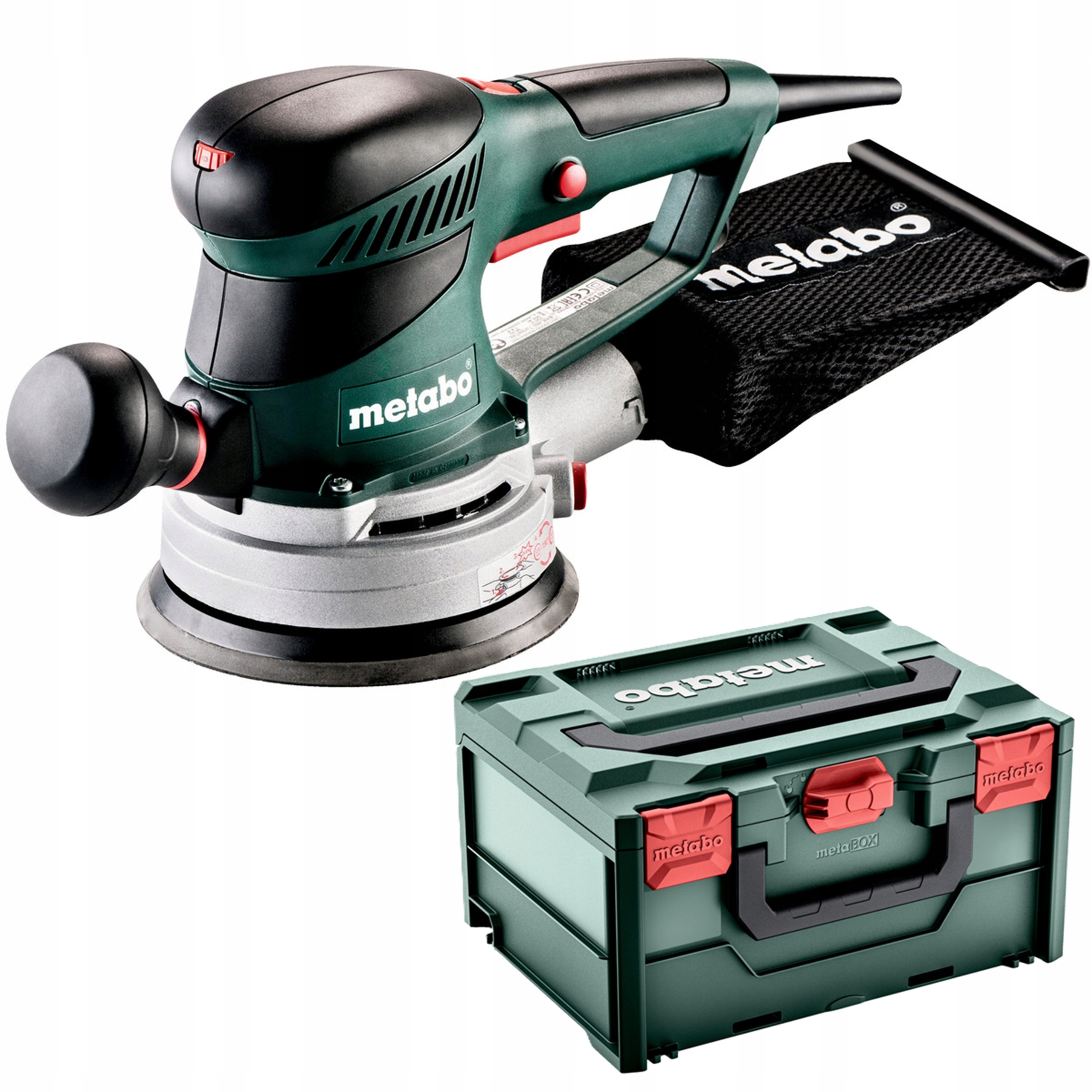 SZLIFIERKA MIMOŚRODOWA METABO SXE 450 TURBOTEC 150mm 350W + WALIZKA | 600129700 | 4007430168993