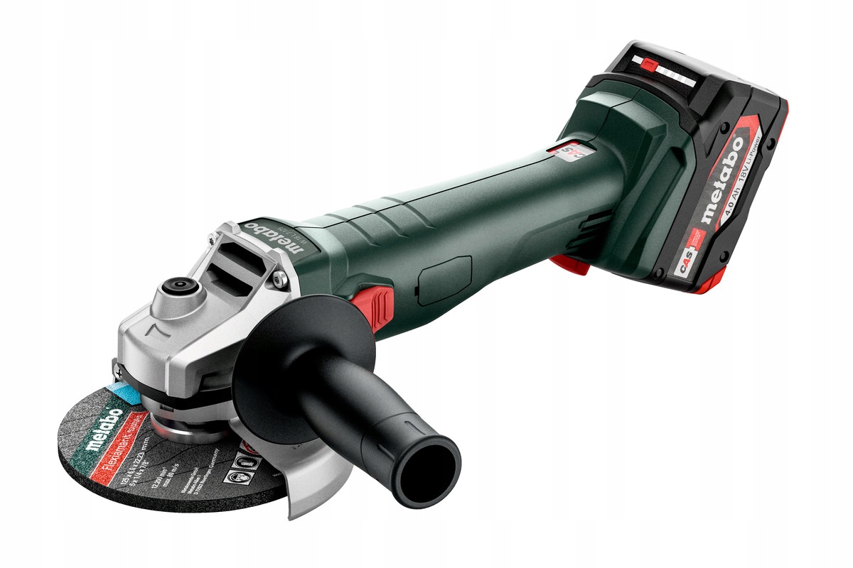 SZLIFIERKA KĄTOWA AKUMULATOROWA METABO W 18 7-125 2x4,0Ah 18V 125mm | 602371510 | 4061792231115