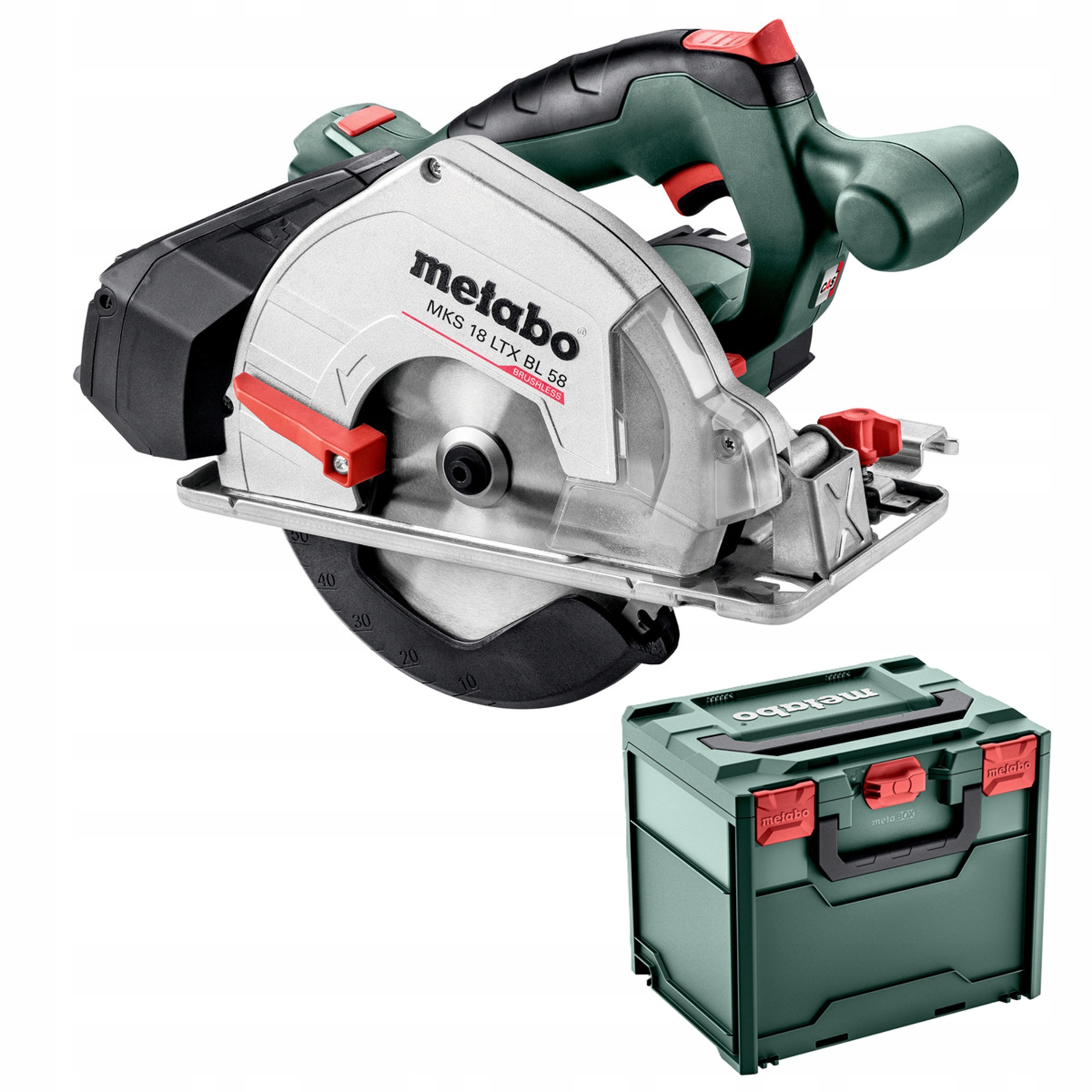 PILARKA PIŁA TARCZOWA AKUMULATOROWA METABO MKS 18 LTX BL 58 165mm 18V | 600773840 | 4061792264656