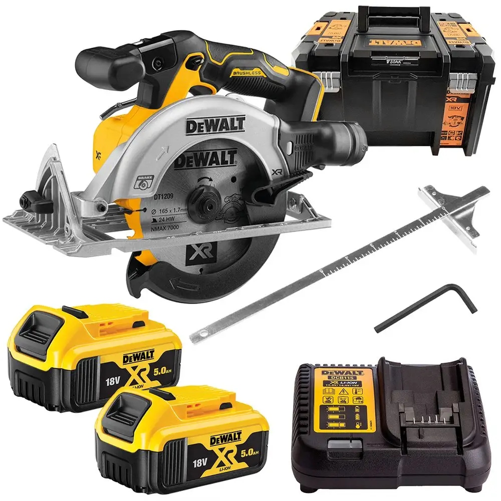 PILARKA TARCZOWA AKUMULATORWA DEWALT DCS565P2 18V 165mm 2x5,0Ah | DCS565P2-QW | 5035048742761