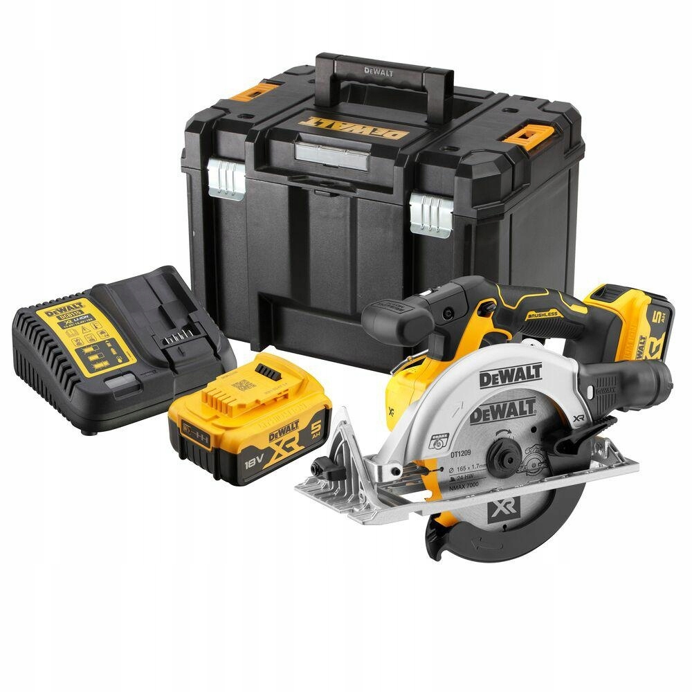 PILARKA TARCZOWA AKUMULATORWA DEWALT DCS565P2 18V 165mm 2x5,0Ah | DCS565P2-QW | 5035048742761