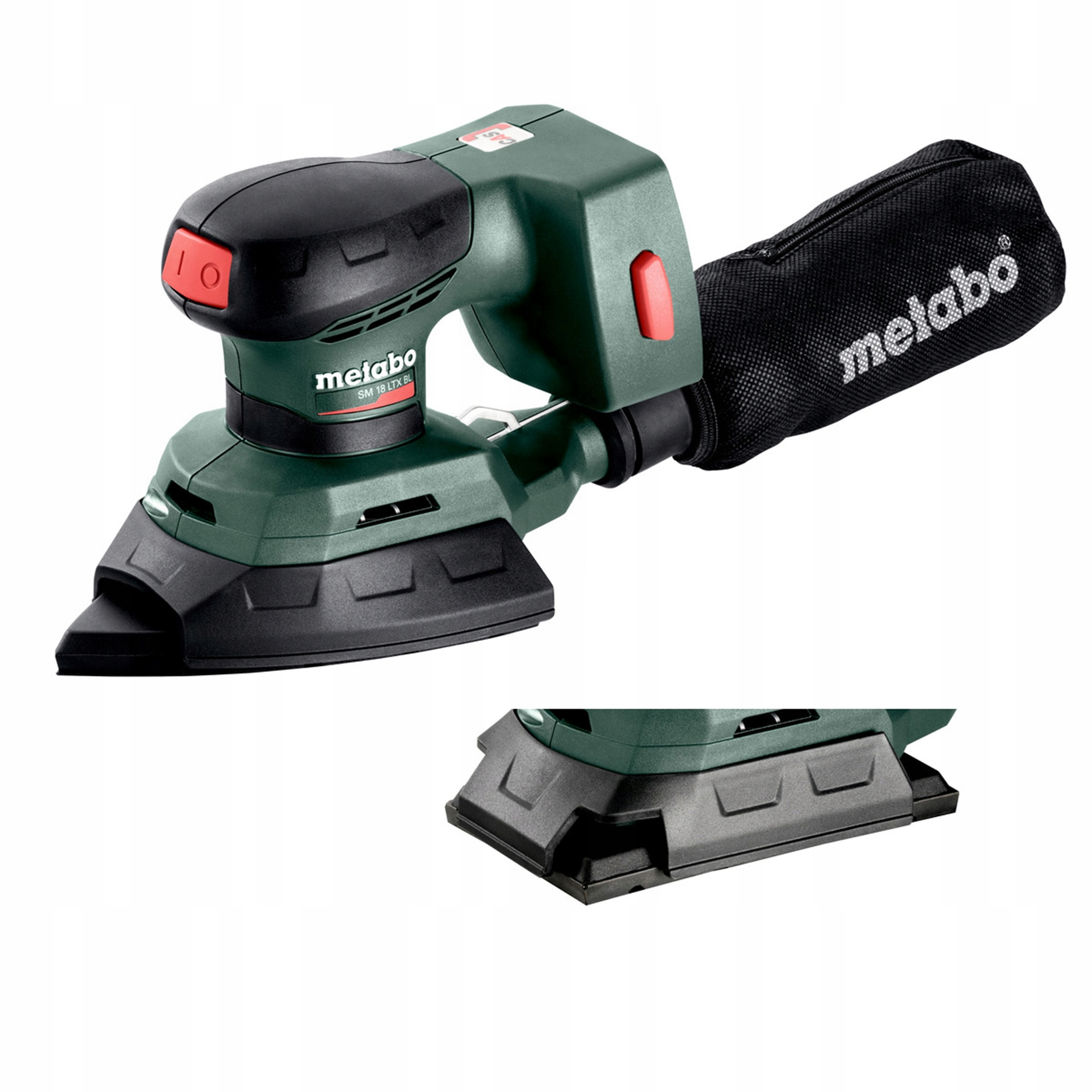 SZLIFIERKA OSCYLACYJNA AKUMULATOROWA METABO SM 18 LTX BL 18V + 2 TALERZE | 602089850 | 4061792252516