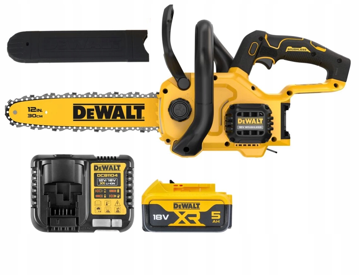 PILARKA ŁAŃCUCHOWA AKUMULATOROWA DEWALT DCMCS565P1 30cm, 1x5.0Ah, 18V XR | DCMCS565P1-QW | 5035048838532