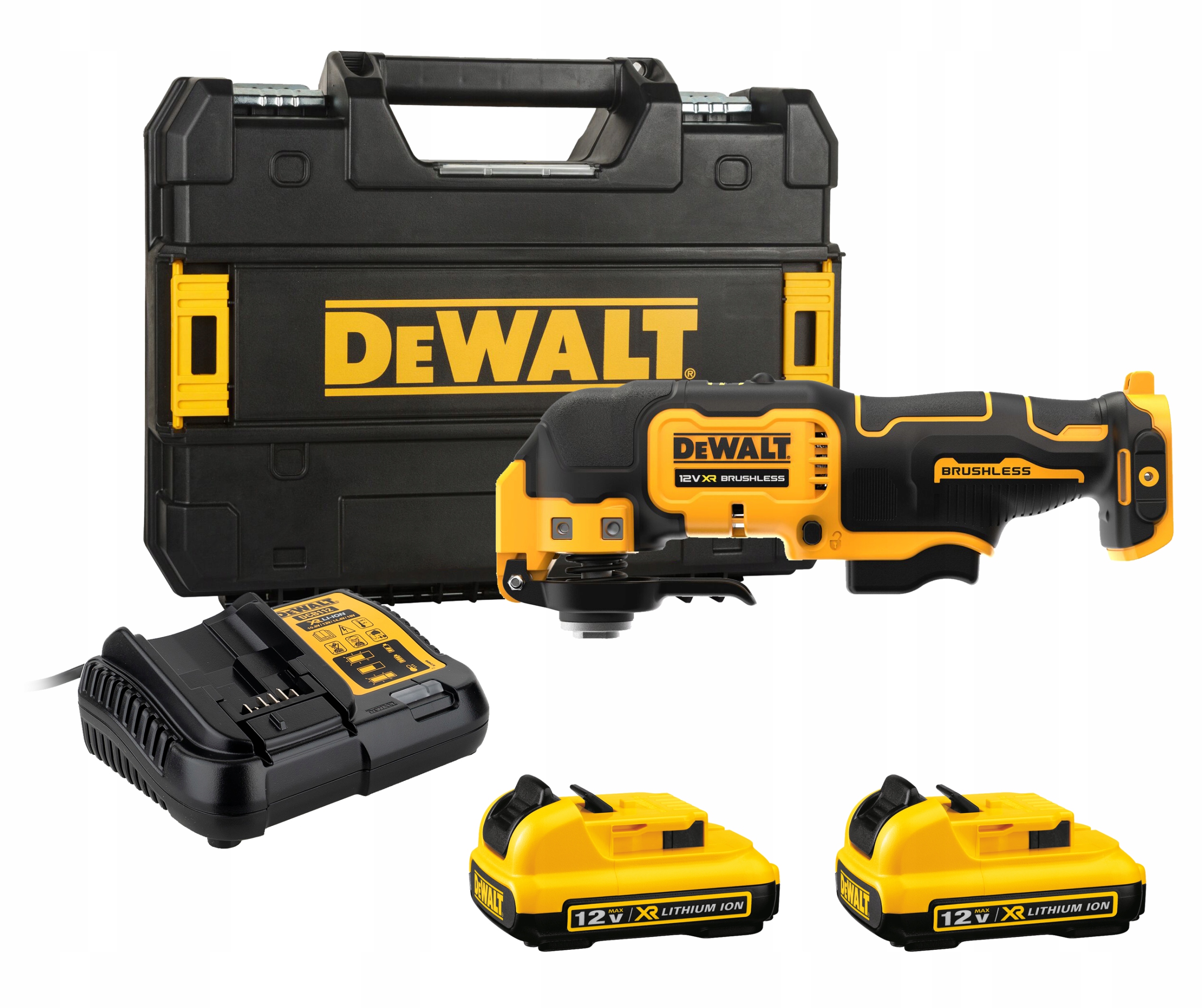 NARZĘDZIE WIELOFUNKCYJNE OSCYLACYJNE DeWalt DCS353D2 12V 2x2Ah MULTITOOL | DCS353D2-QW | 5035048748442