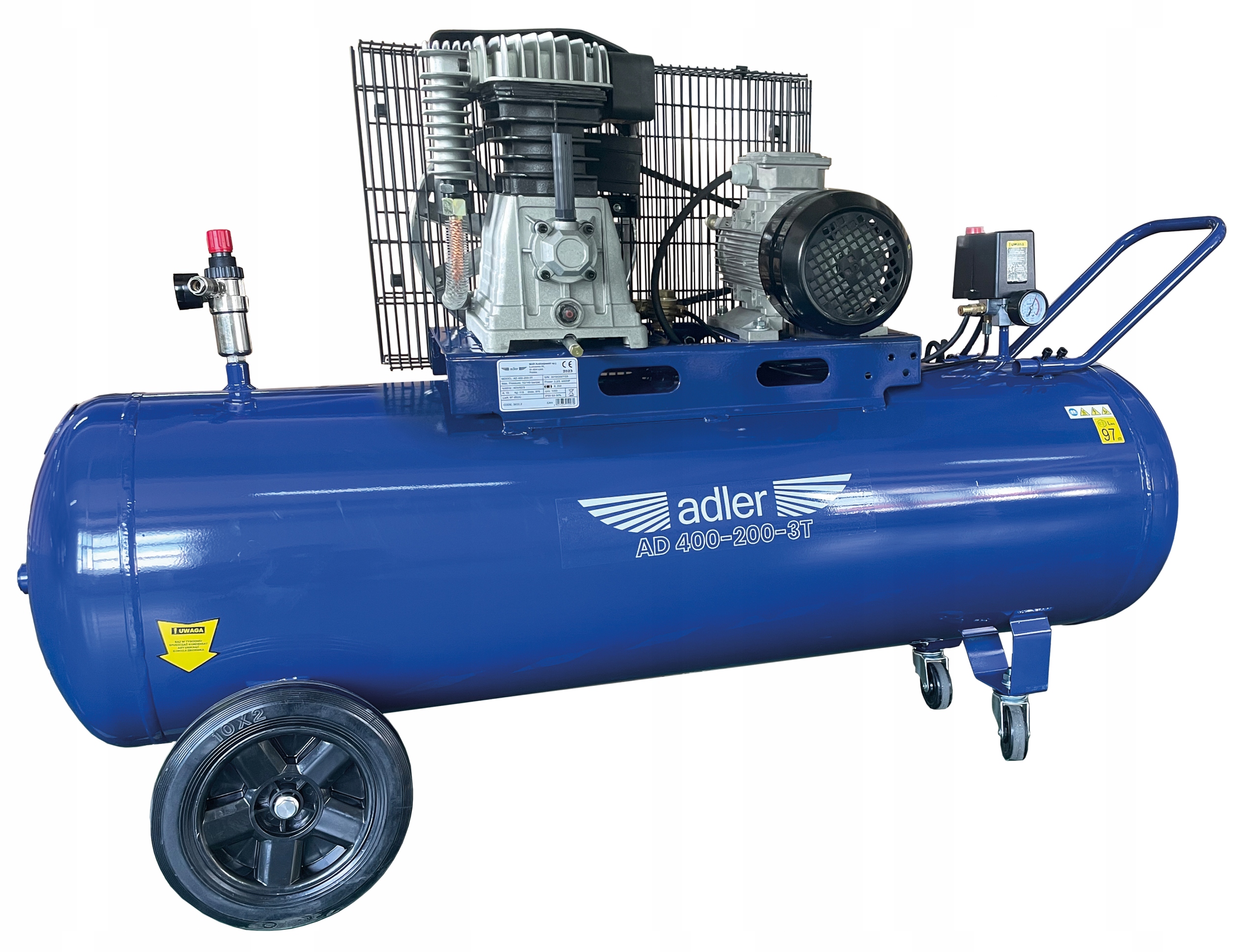 KOMPRESOR TŁOKOWY OLEJOWY ADLER 200L AD400-200-3T 400V 2,2kW | 3635.5 | 5907683153618