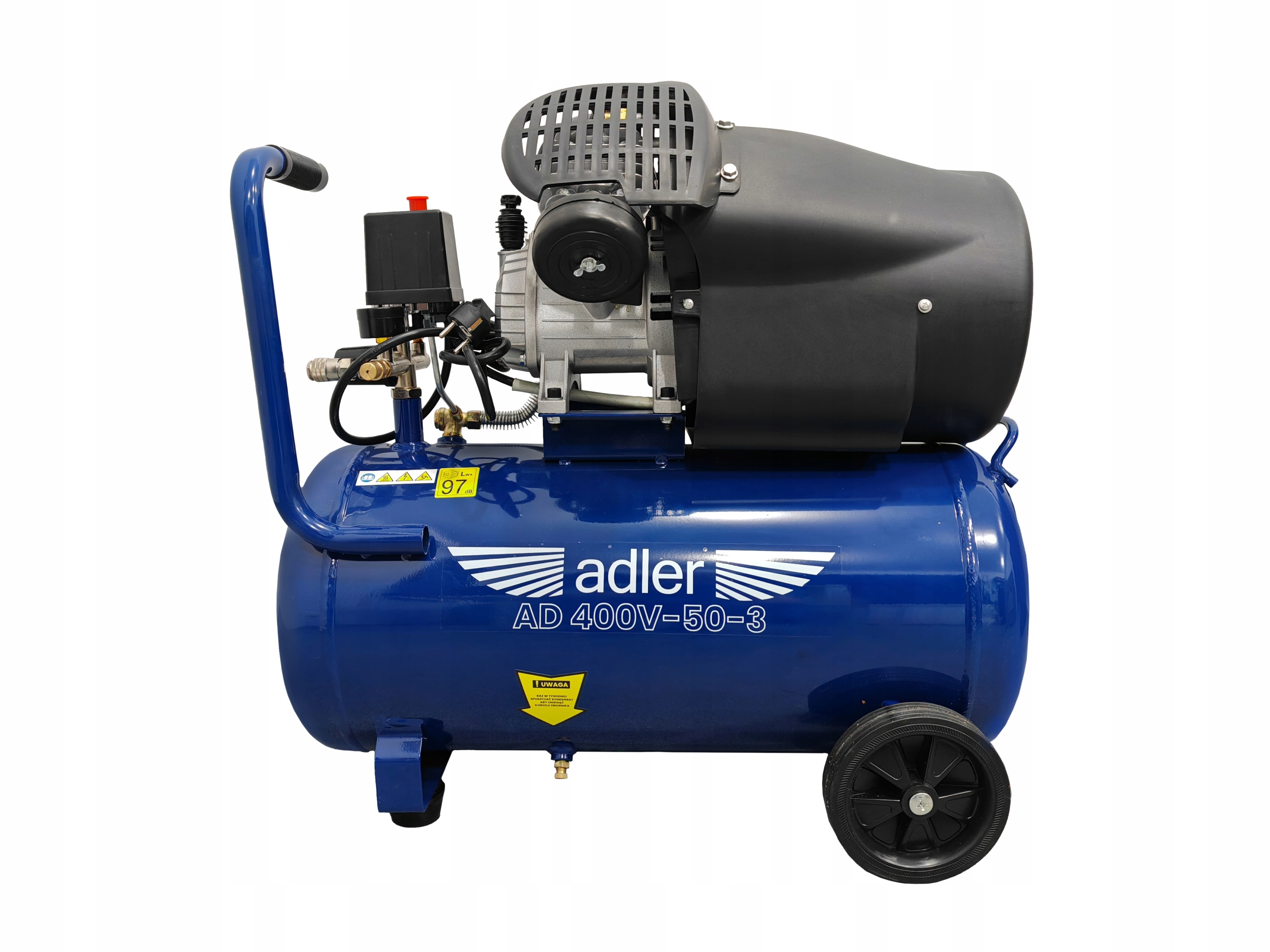 KOMPRESOR TŁOKOWY OLEJOWY ADLER 50L AD400V-50-3 230V 2,2kW 10 bar | 3631,2 | 5907683153762