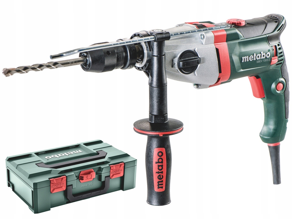 WIERTARKA UDAROWA METABO SBEV 1300-2 W WALIZCE METABOX 2-BIEGOWA 1300W | 600785500 | 4007430312723