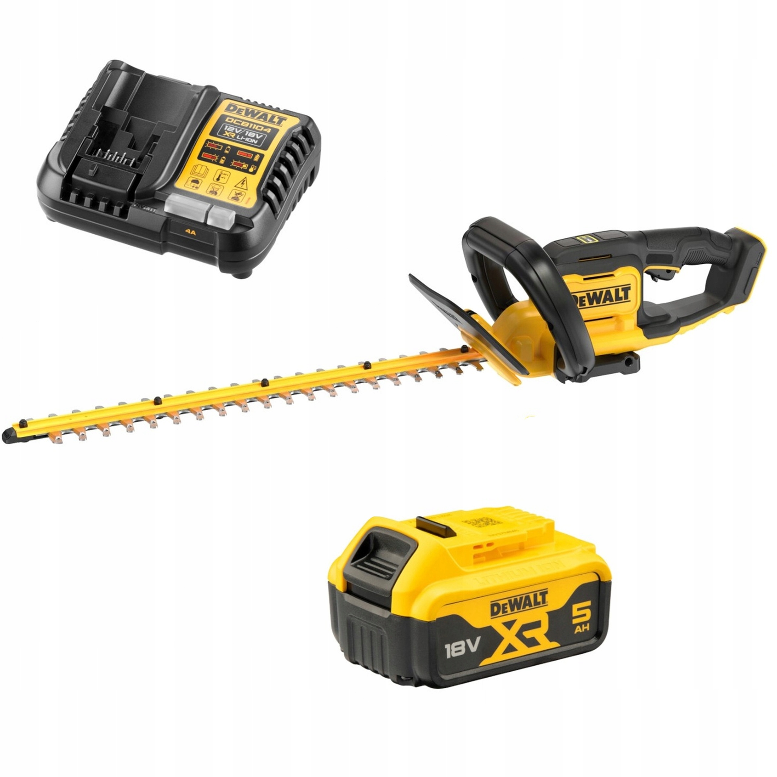 NOŻYCE DO ŻYWOPŁOTU AKUMULATOROWE DEWALT DCMHT562P1 1x5,0Ah 18V 550mm | DCMHT562P1-QW | 5035048838631