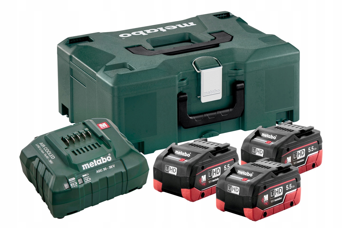 METABO ZESTAW AKUMULATORÓW 3 x 5.5Ah LIHD + ŁADOWARKA | 685069000 | 4007430287748