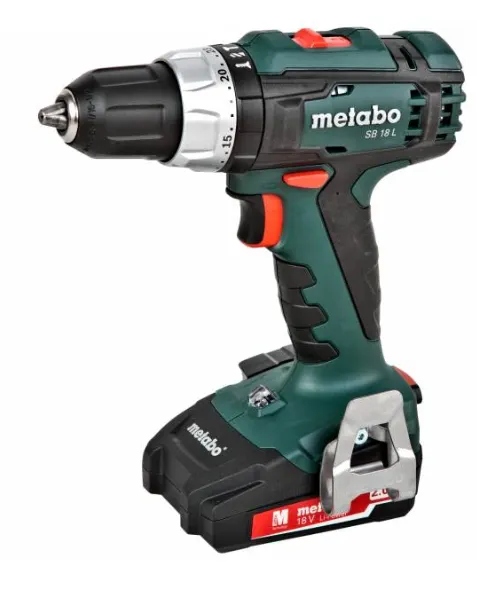 Metabo Wiertarko-Wkrętarka udarowa SB 18 L 3×2,0 Ah Li-Power + walizka | 602317540 | 4007430327444