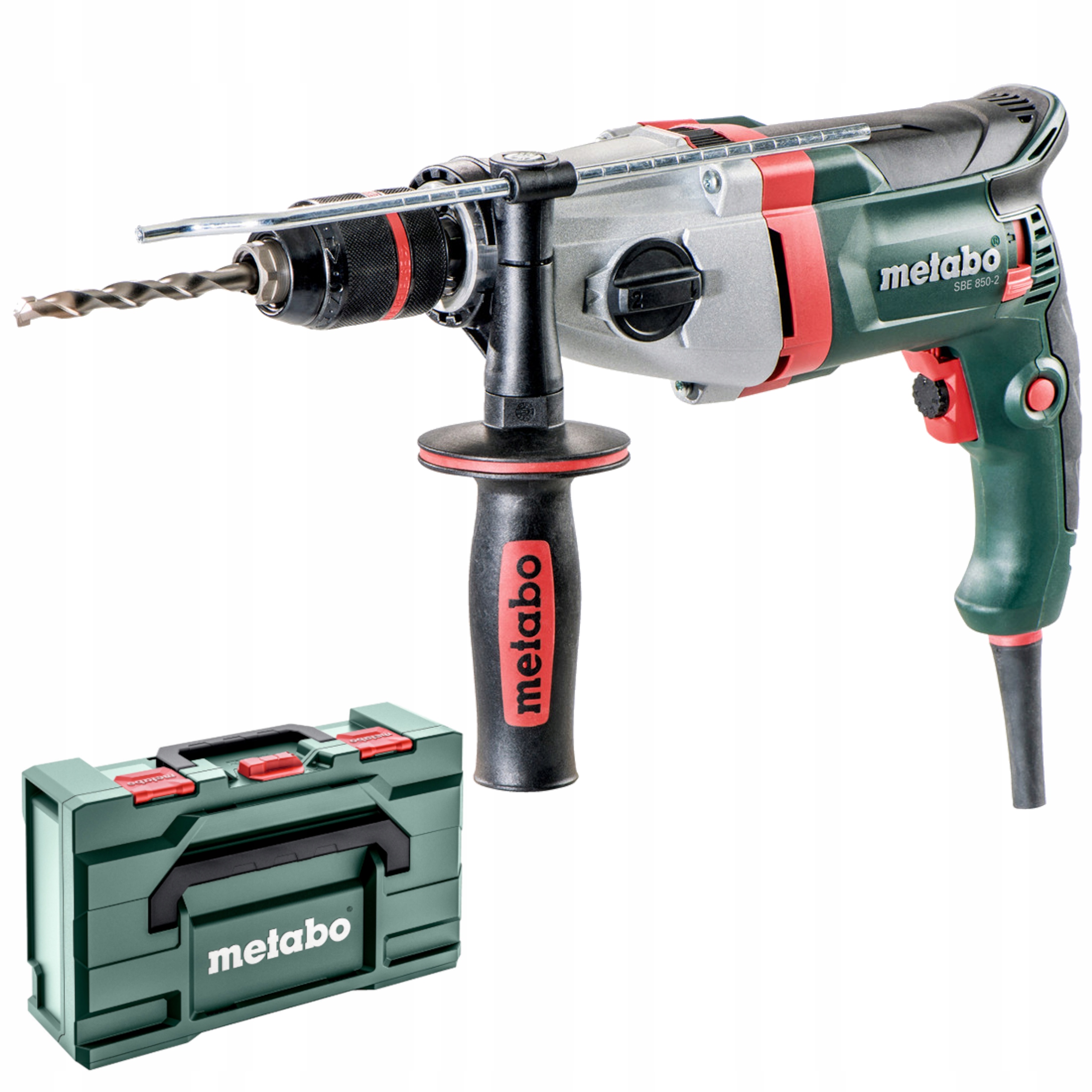 Metabo Wiertarka Udarowa SBE 850-2 850W Walizka Szybkomocujący Uchwyt | 600782500 | 4007430313201