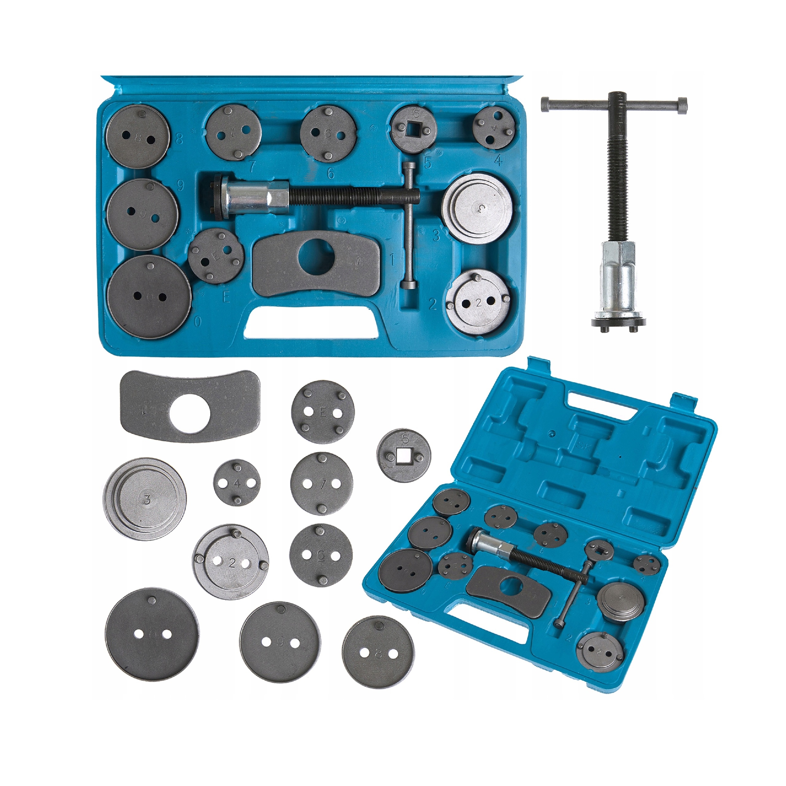 ZESTAW DO WYCISKANIA WCISKANIA COFANIA NAPRAWY PRASKA TŁOCZKÓW HAMULCOWYCH | F10101 | 5903949703849