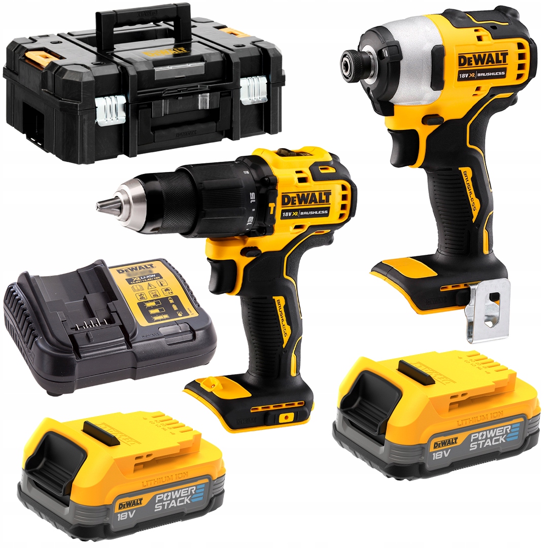 ZESTAW COMBO DEWALT WKRĘTARKA DCD709 + ZAKRĘTARKA DCF809 2X AKUMULATOR 18V | DCK2062E2T-QW | 5035048788400