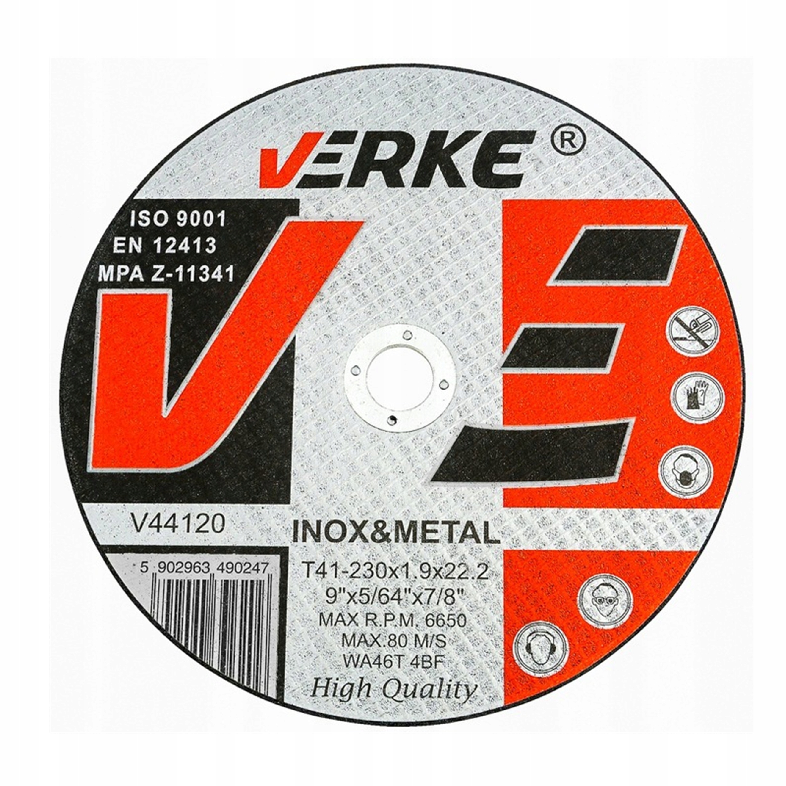 TARCZA DO CIĘCIA METALU STALI 230mm x 1,9 x 22,2 mm DO SZLIFIERKI KĄTOWEJ | V44120 | 5902963490247