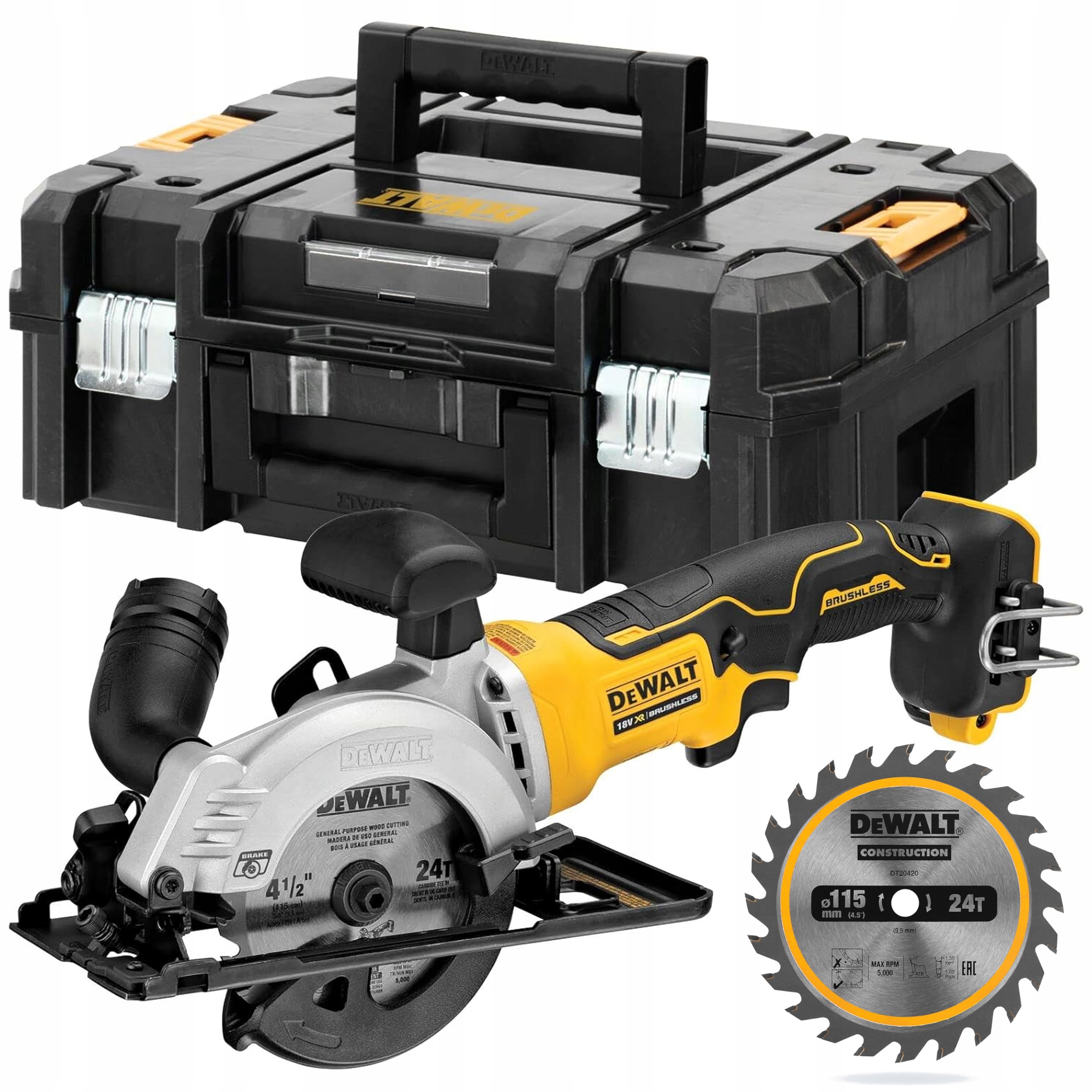 MINI PIŁA PILARKA TARCZOWA DeWalt DCS571NT 18V XR 115MM | DCS571NT-XJ | 5035048723142