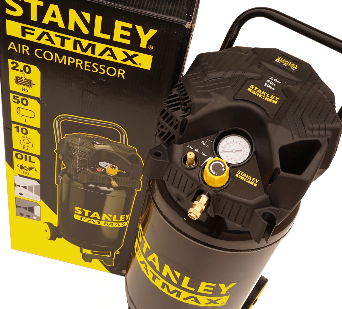 STANLEY FATMAX KOMPRESOR PIONOWY BEZOLEJOWY SPRĘŻARKA 50L 8117210STF502 | 8117210STF502 | 8016738763850