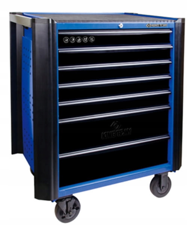 WÓZEK WARSZTATOWY NARZĘDZIOWY 7-SZUFLAD CZARNY/NIEB KING TONY 87634-7B-BK | 876347BBK | 4711107065989