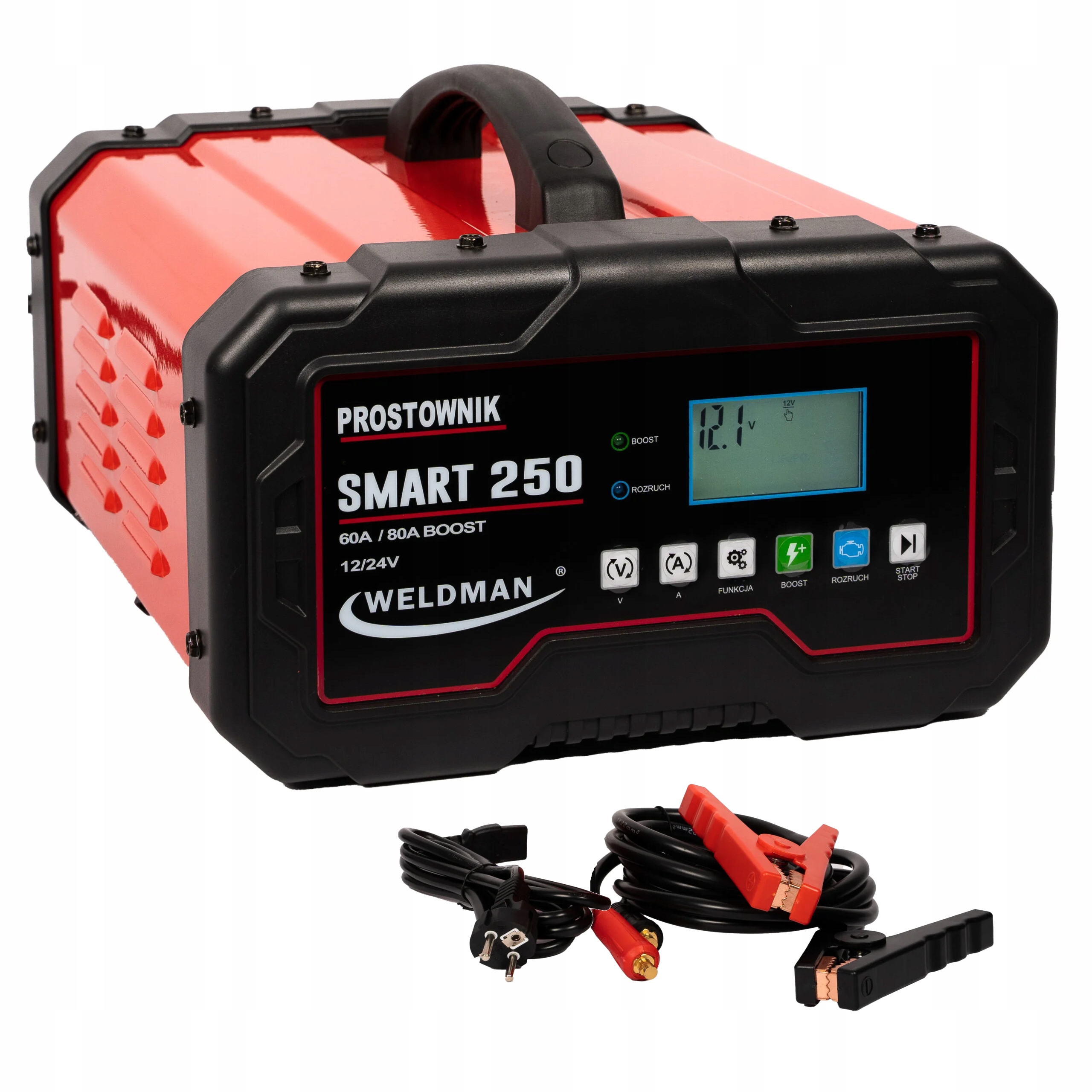 PROSTOWNIK INWERTOROWY Z ROZRUCHEM 12V / 24V WELDMAN SMART 250 250A | 104532 | 5902701752323