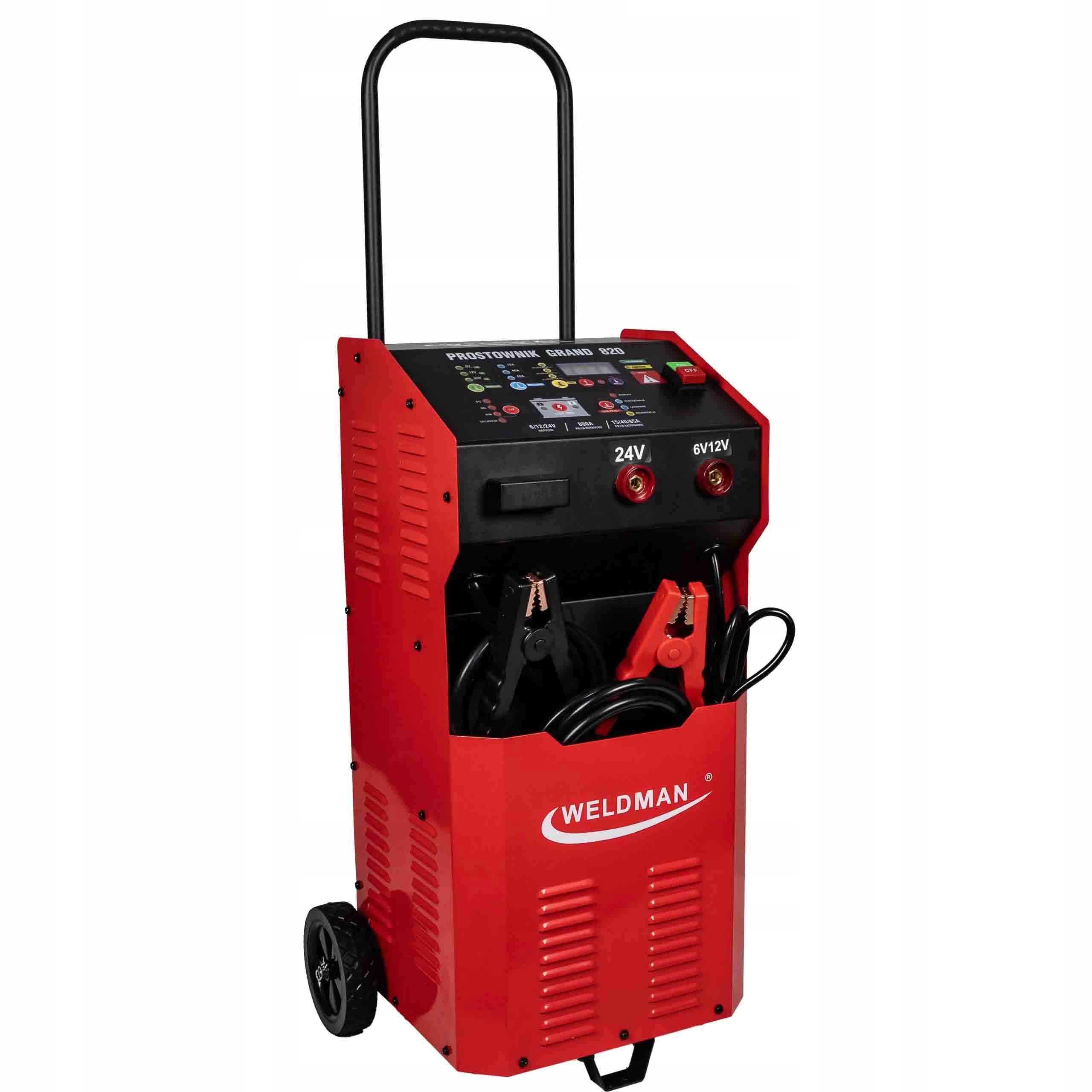 INTELIGENTNY PROSTOWNIK Z ROZRUCHEM WELDMAN GRAND 820 6/12/24V 800A 1000Ah | 104522 | 5902701752309