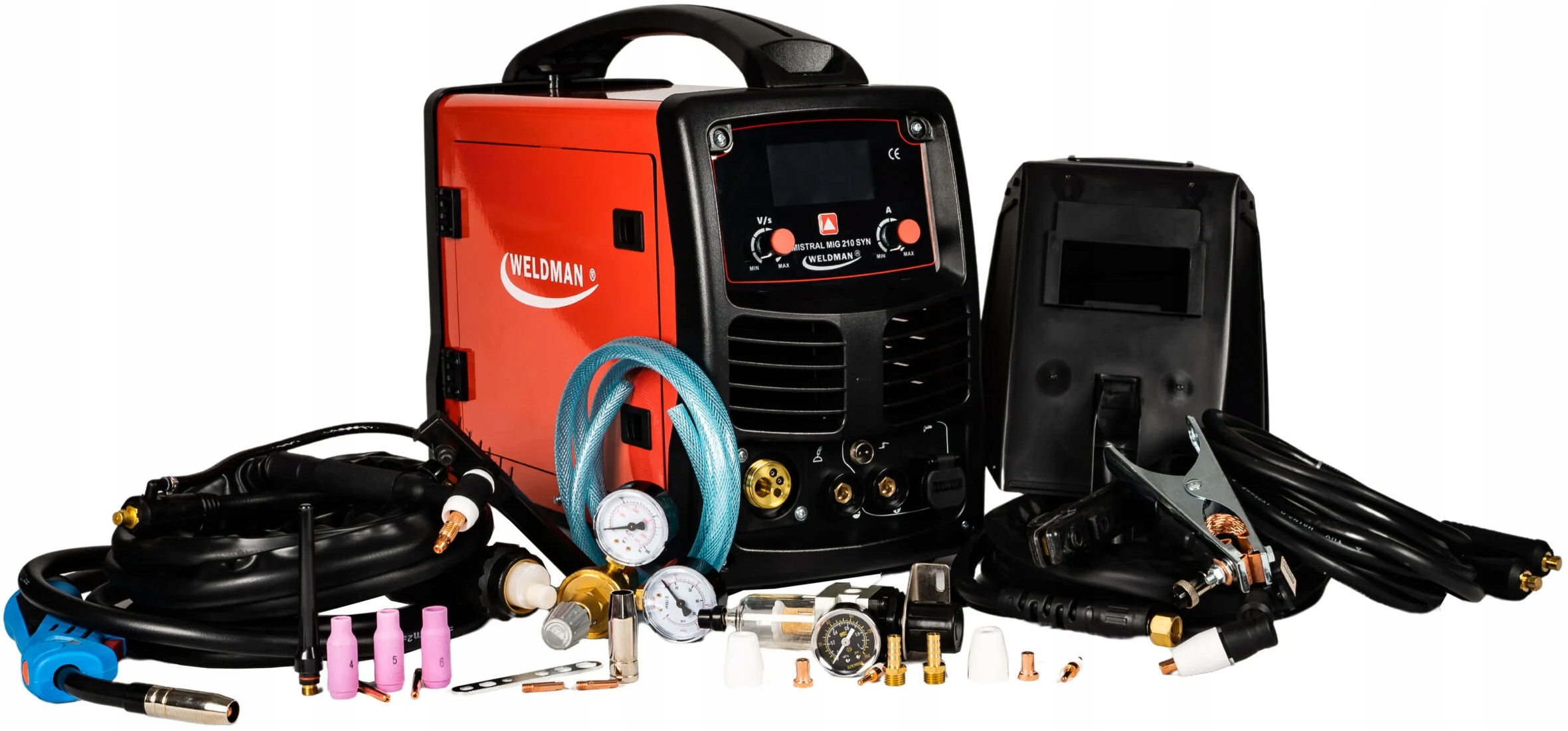 PÓŁAUTOMAT SPAWALNICZY MIGOMAT INWERTOROWY MISTRAL MIG 210 SYN 200A TIG MMA | 103103 | 5902701751845