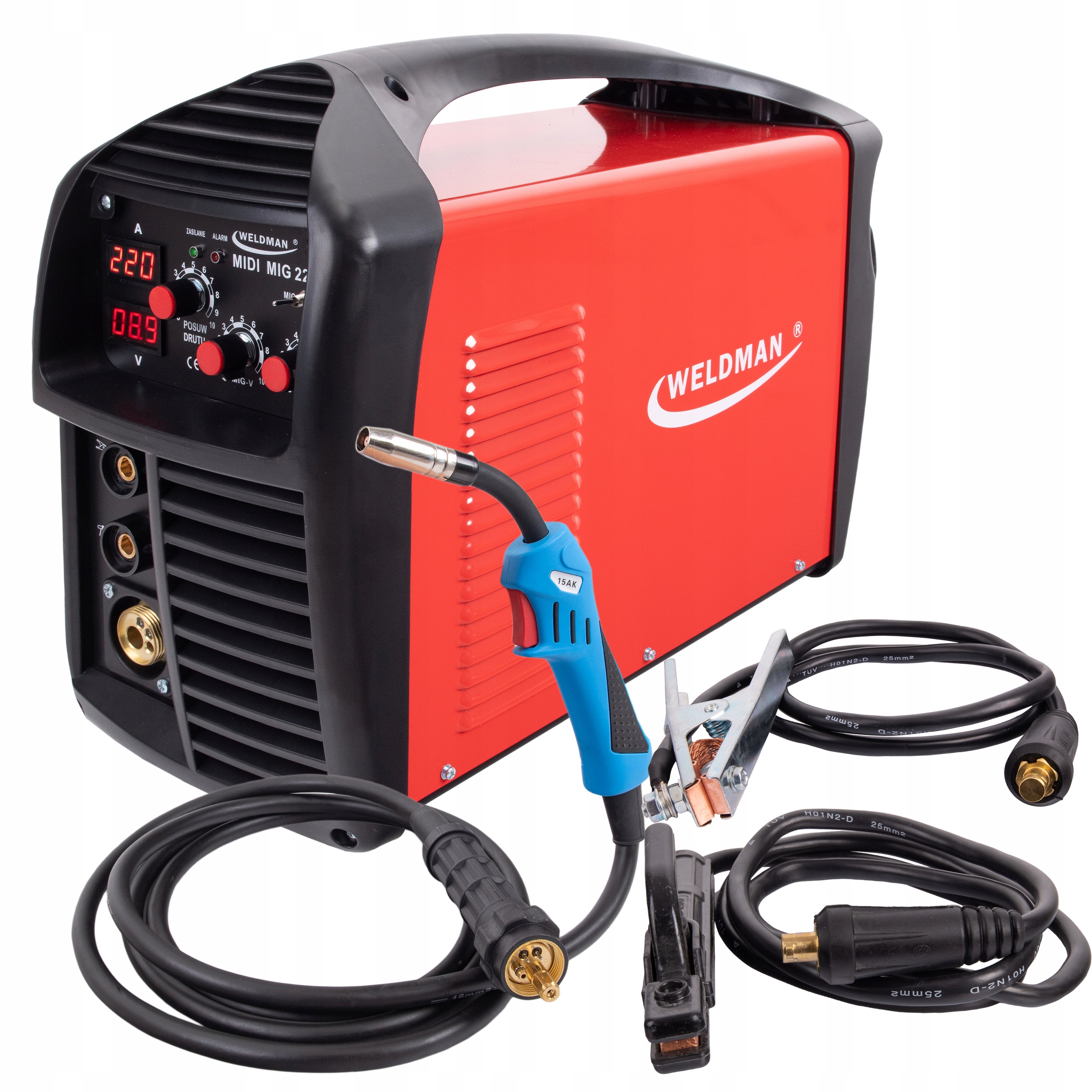 SPAWARKA MIGOMAT INWERTOROWY WELDMAN MIDI MIG 220 MIG/MAG MMA 220A | 103111 | 5902701750343