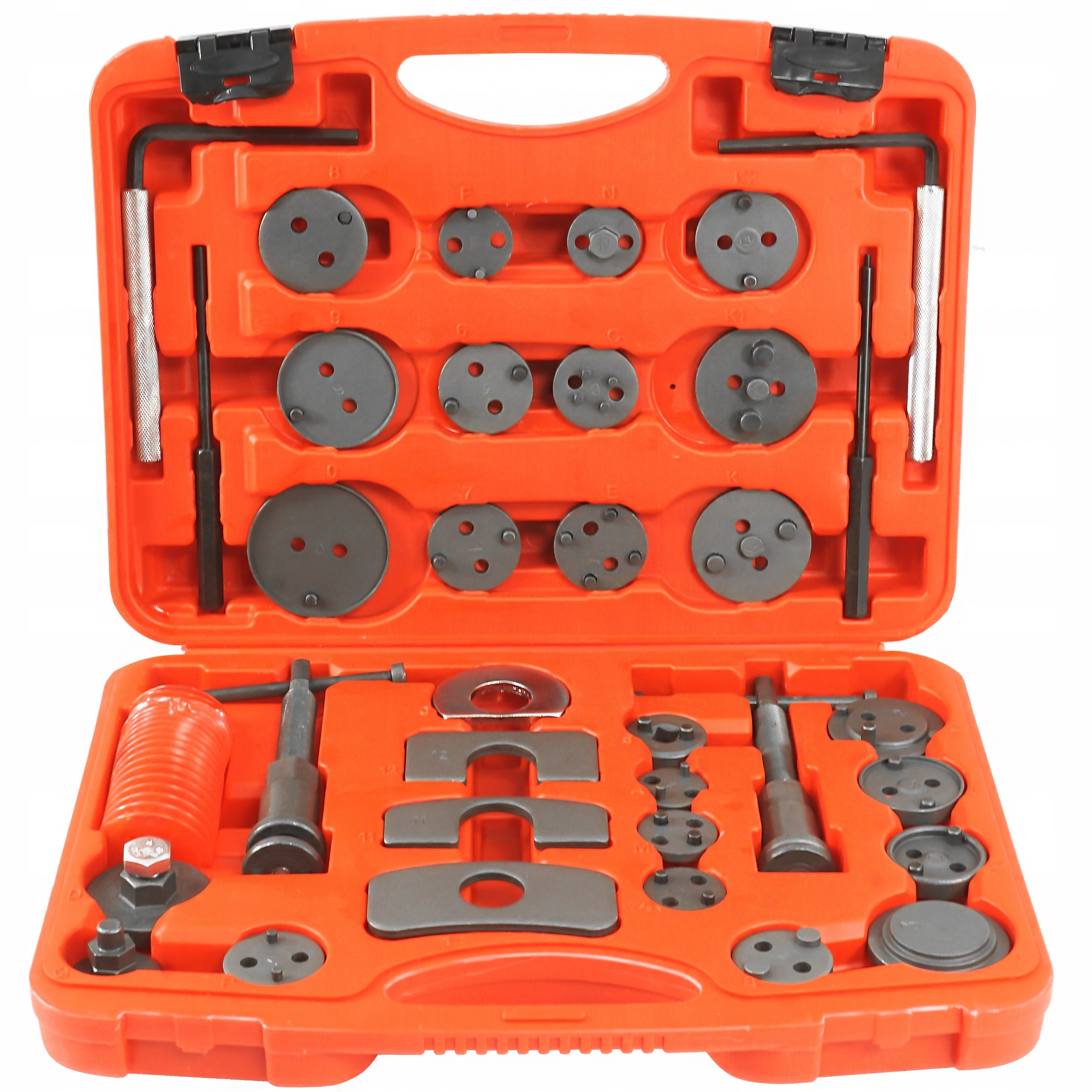 ZESTAW DO WYCISKANIA NAPRAWY COFANIA TŁOCZKÓW HAMULCOWYCH PRASKA KLUCZ 35el | V86205 | 5902963495082