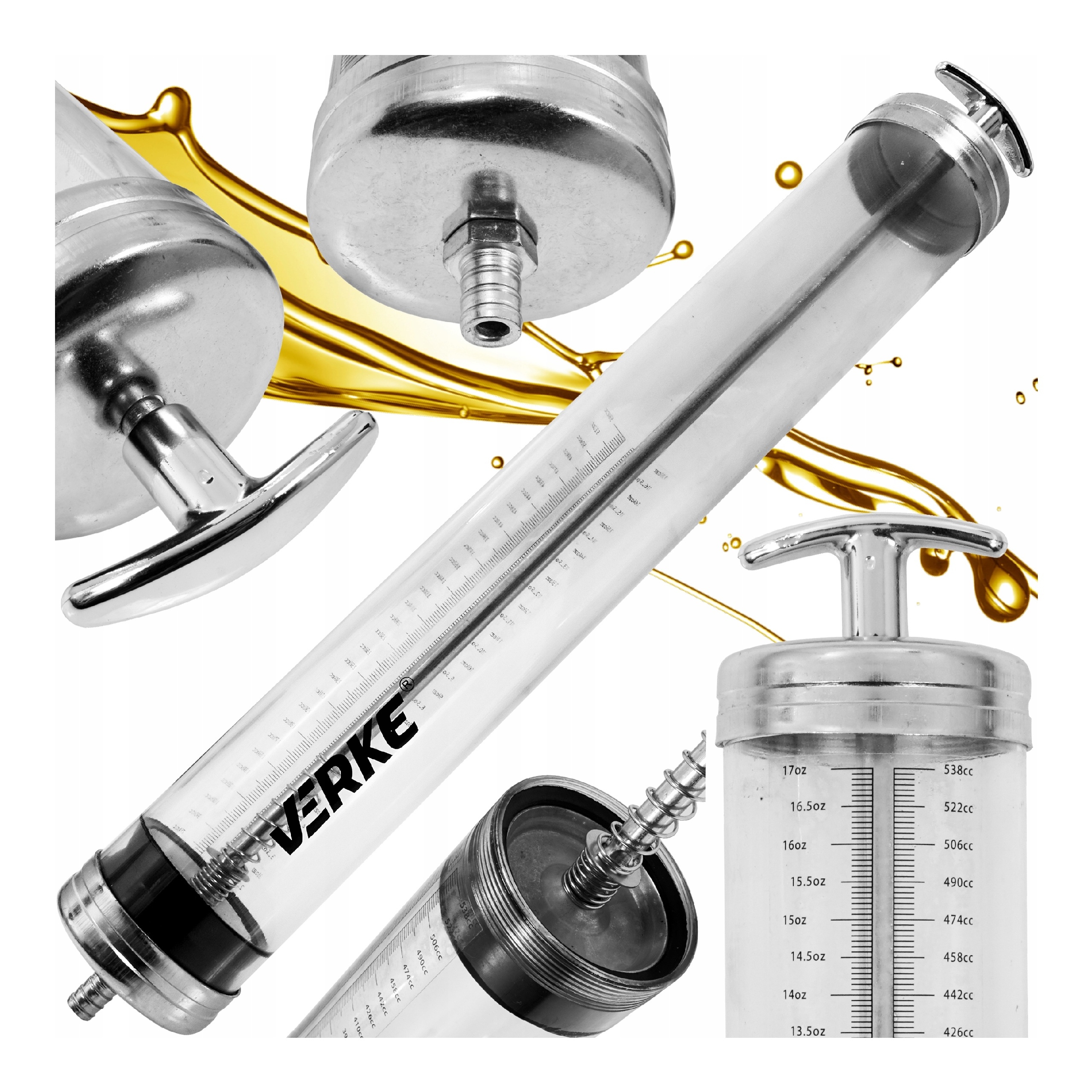 ODSYSARKA OLEJARKA OLEJU PALIWA PŁYNU HAMULCOWEGO PŁYNÓW STRZYKAWKA 1000ml | V86335 | 5908224749970