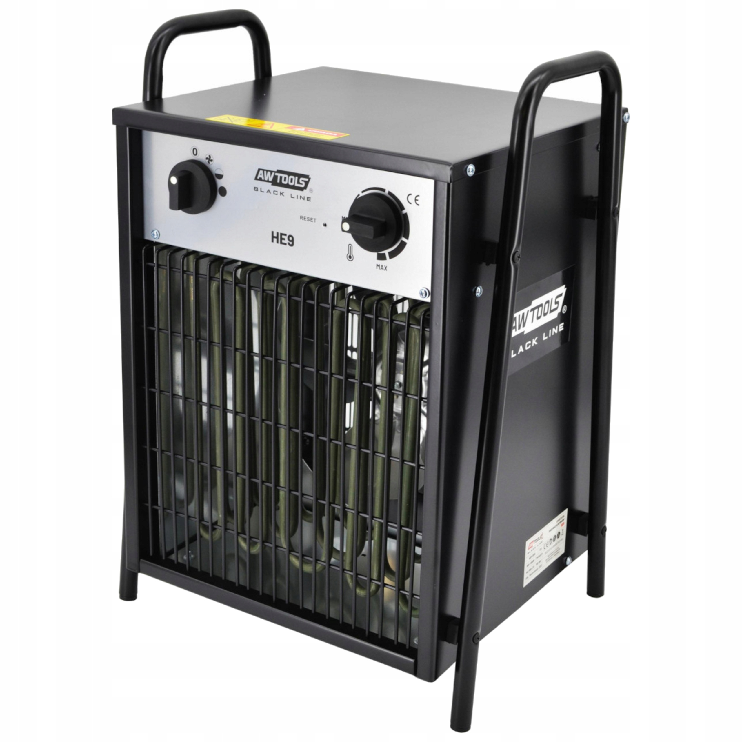 NAGRZEWNICA ELEKTRYCZNA DMUCHAWA NA SIŁĘ BUDOWE FARELKA Z TERMOSTATEM 9KW | AW85703BL | 5903678617400