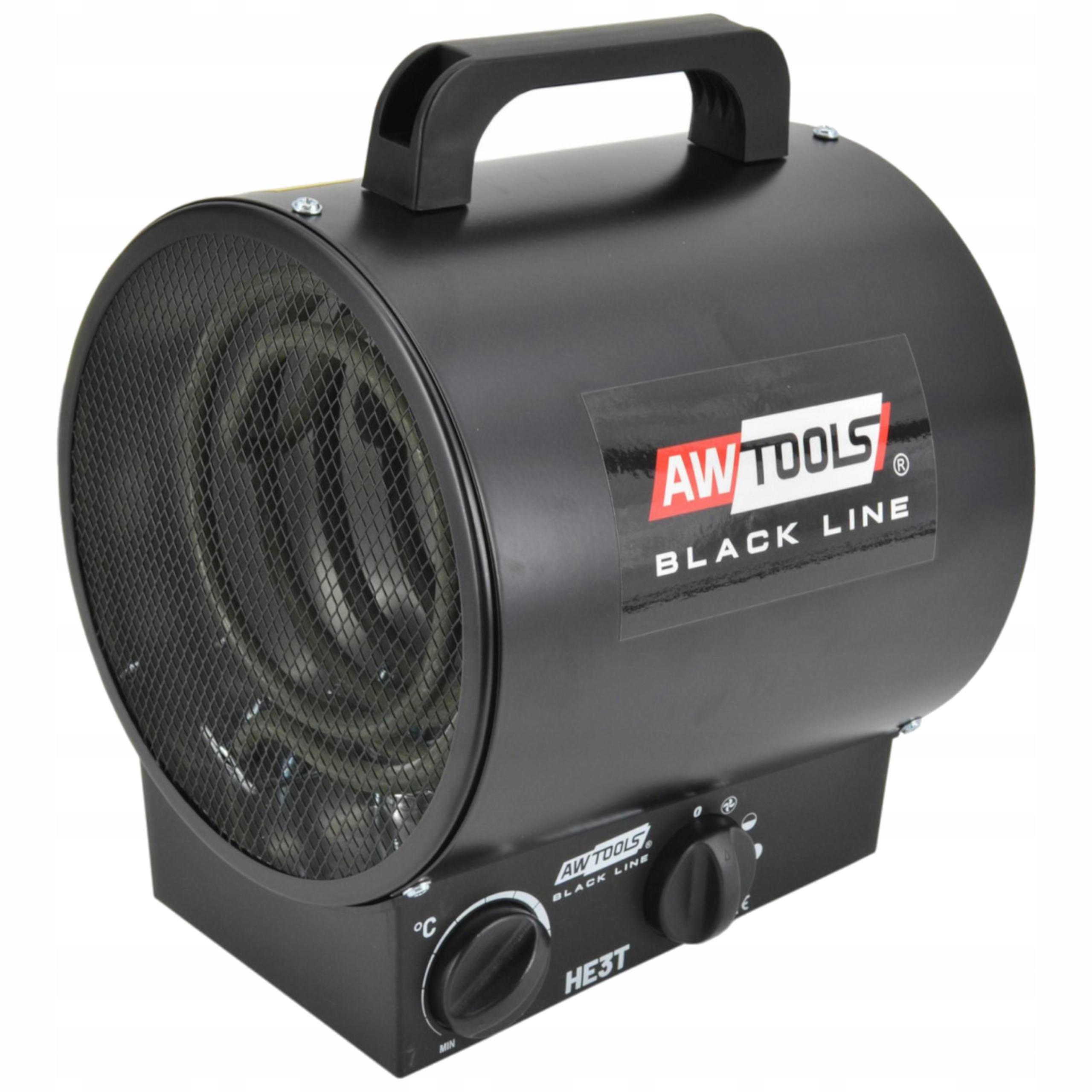 NAGRZEWNICA ELEKTRYCZNA 3KW DMUCHAWA TERMOWENTYLATOR FARELKA TUBA HE3T | AW85716BL | 5903678624477