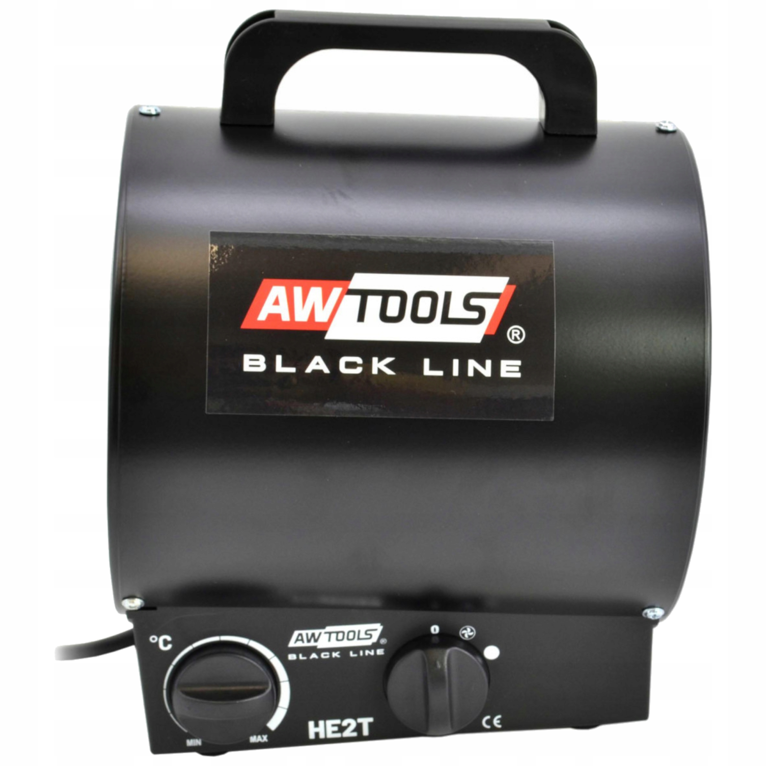 NAGRZEWNICA ELEKTRYCZNA 2KW DMUCHAWA TERMOWENTYLATOR FARELKA TUBA HE2T | AW85715BL | 5903678624460