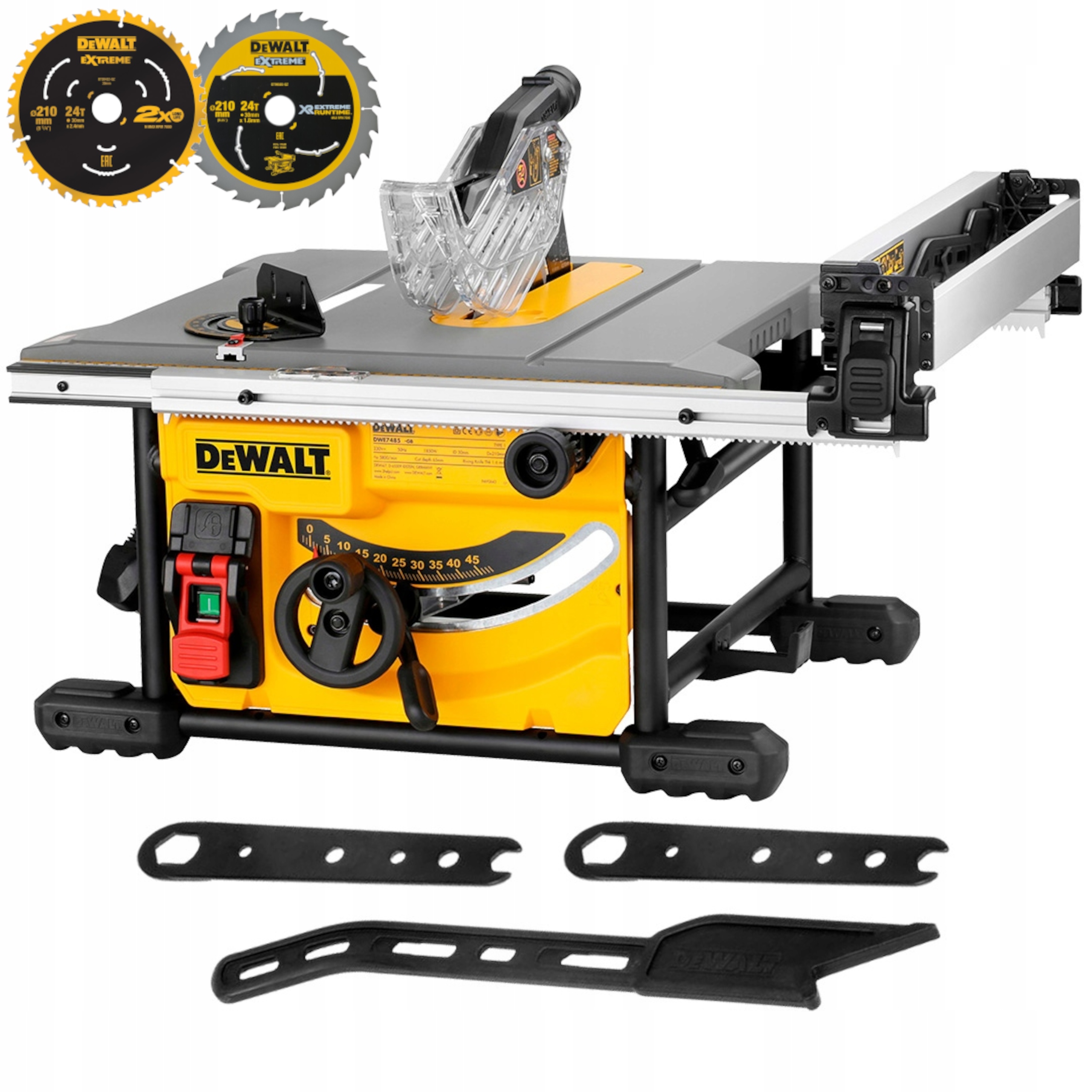 PIŁA PILARKA STOŁOWA DEWALT DWE7485EXB 1850W 210mm MOBILNA KRAJZEGA +TARCZA | DWE7485EXB-QS | 5035048837146