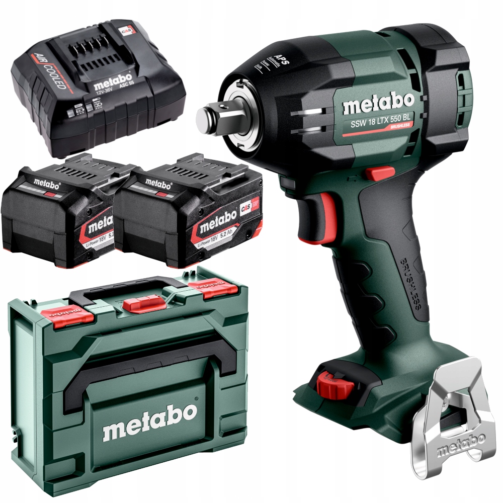 KLUCZ UDAROWY AKUMULATOROWY METABO SSW 18 LTX 550 BL 550Nm 2x5,2Ah WALIZKA | 602404650 | 4061792263956