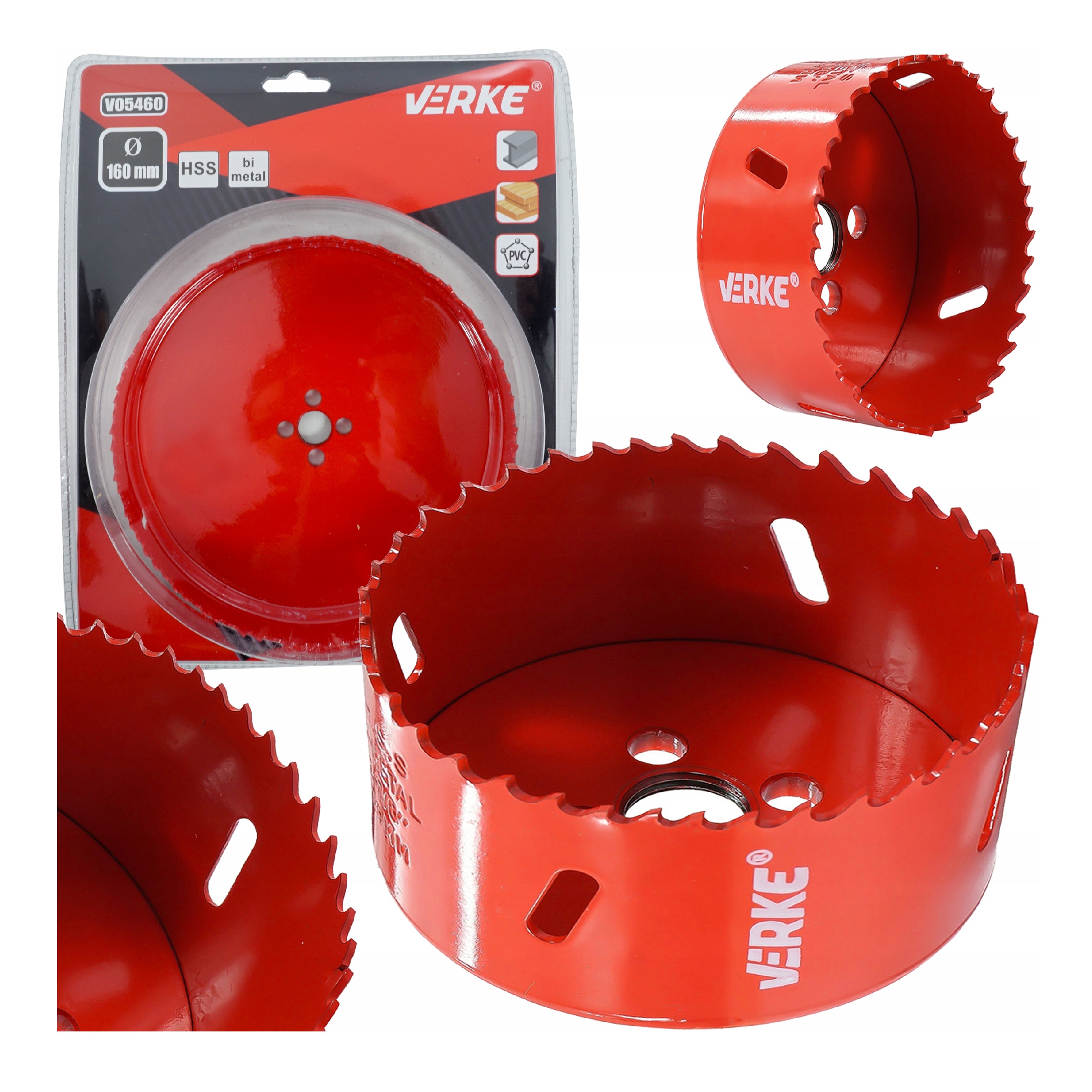 OTWORNICA KORONKA BIMETALOWA FREZ WIERTŁO METALU DREWNA 160mm BI-METALOWA | V05460 | 5908224744715