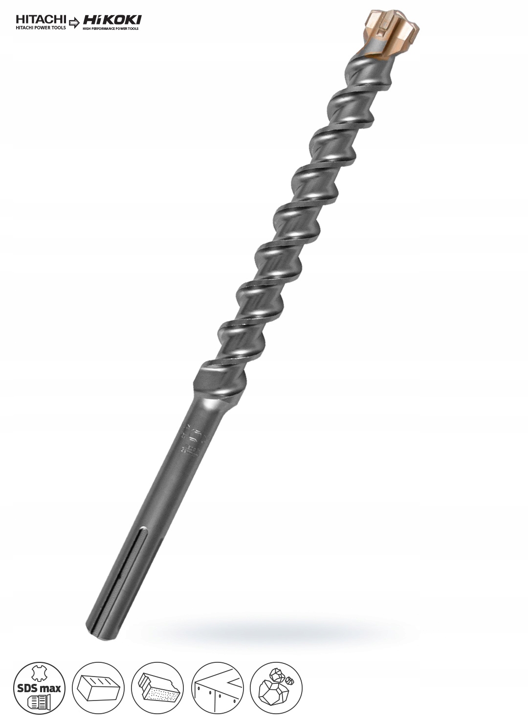 WIERTŁO SDS MAX HIKOKI CZTEROOSTRZOWE 45x920mm DO BETONU UDAROWE 45MM | 754350 | 8717574026931