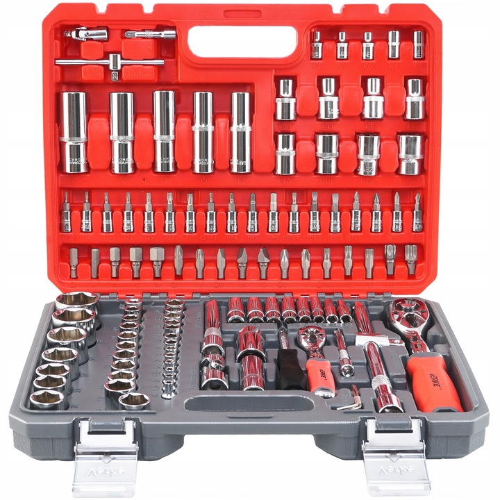 KLUCZE NASADOWE 108 ZESTAW KLUCZY NASADOWYCH NARZĘDZI BITY TORX 2GRZECHOTKI | V39063 | 5902963493002