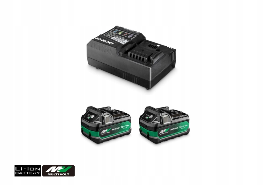 Zestaw zasilający HiKOKI 2x Akumulator 2,5Ah/5,0Ah BSL36A18X + Ładowarka | HUC18YSL3WHZ | 4966376413942