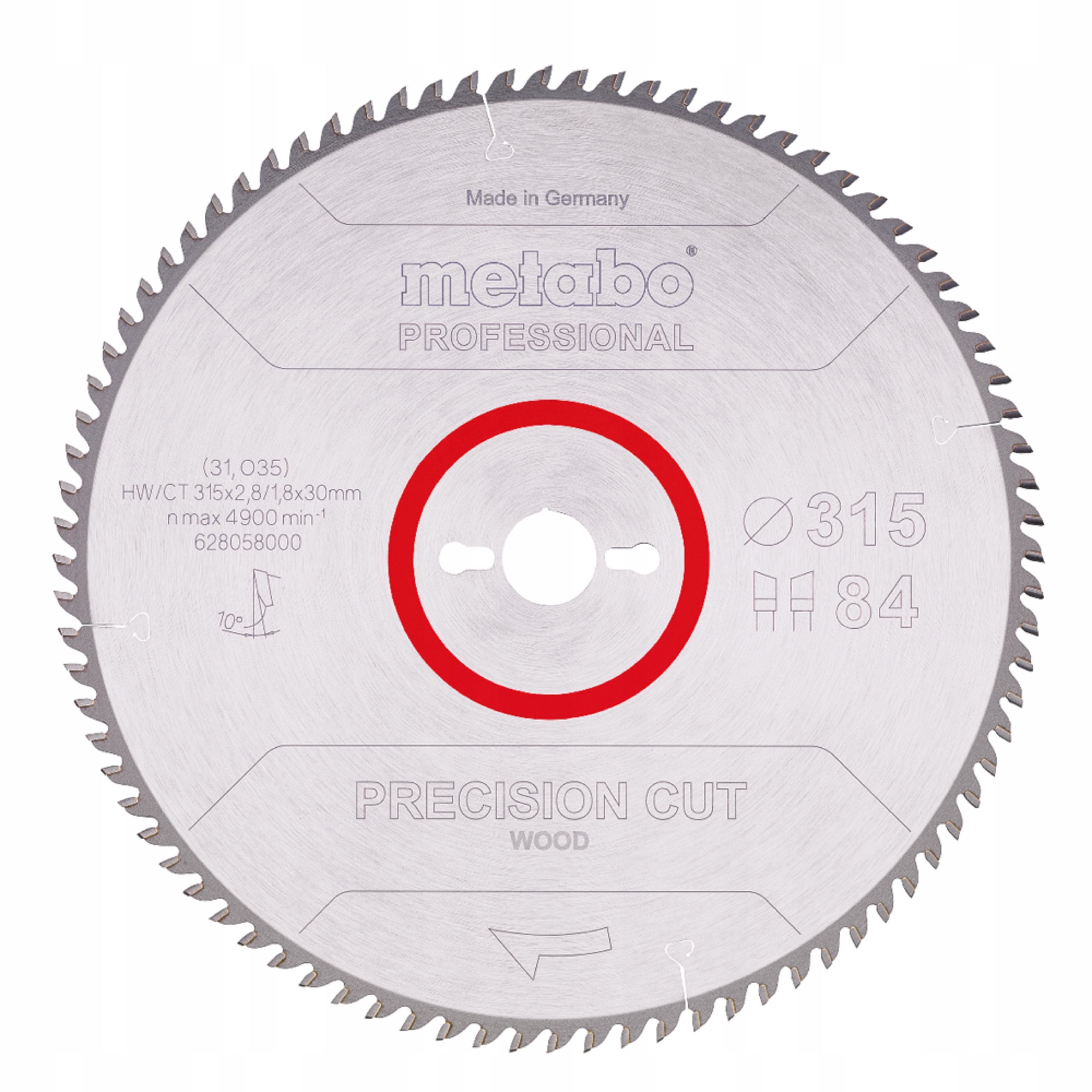 PIŁA TARCZOWA METABO 315x30x84z DO DREWNA PŁYT PRECISION CUT WOOD HW/CT | 628058000 | 4007430176950