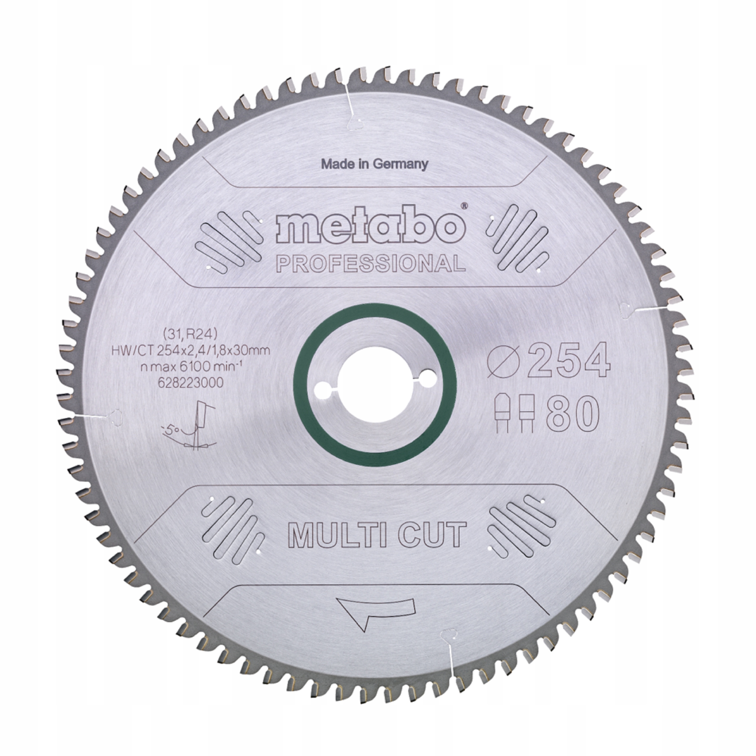 PIŁA TARCZOWA METABO 254x30x80z FZ/TZ MULTI CUT DO ALUMINIUM PŁYT MDF | 628223000 | 4007430190352